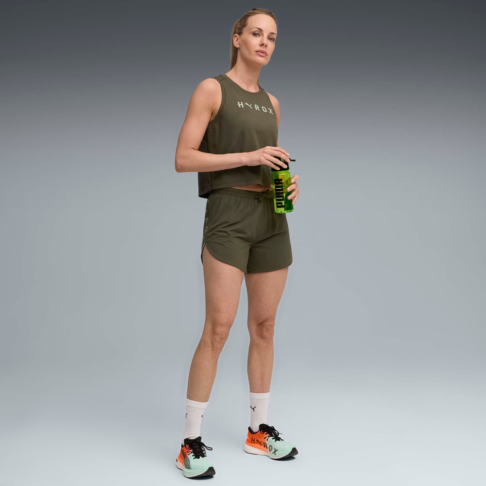 Hyrox W PUMA x HYROX CLOUDSPUN THERMOADAPT CROP TANK - Green
