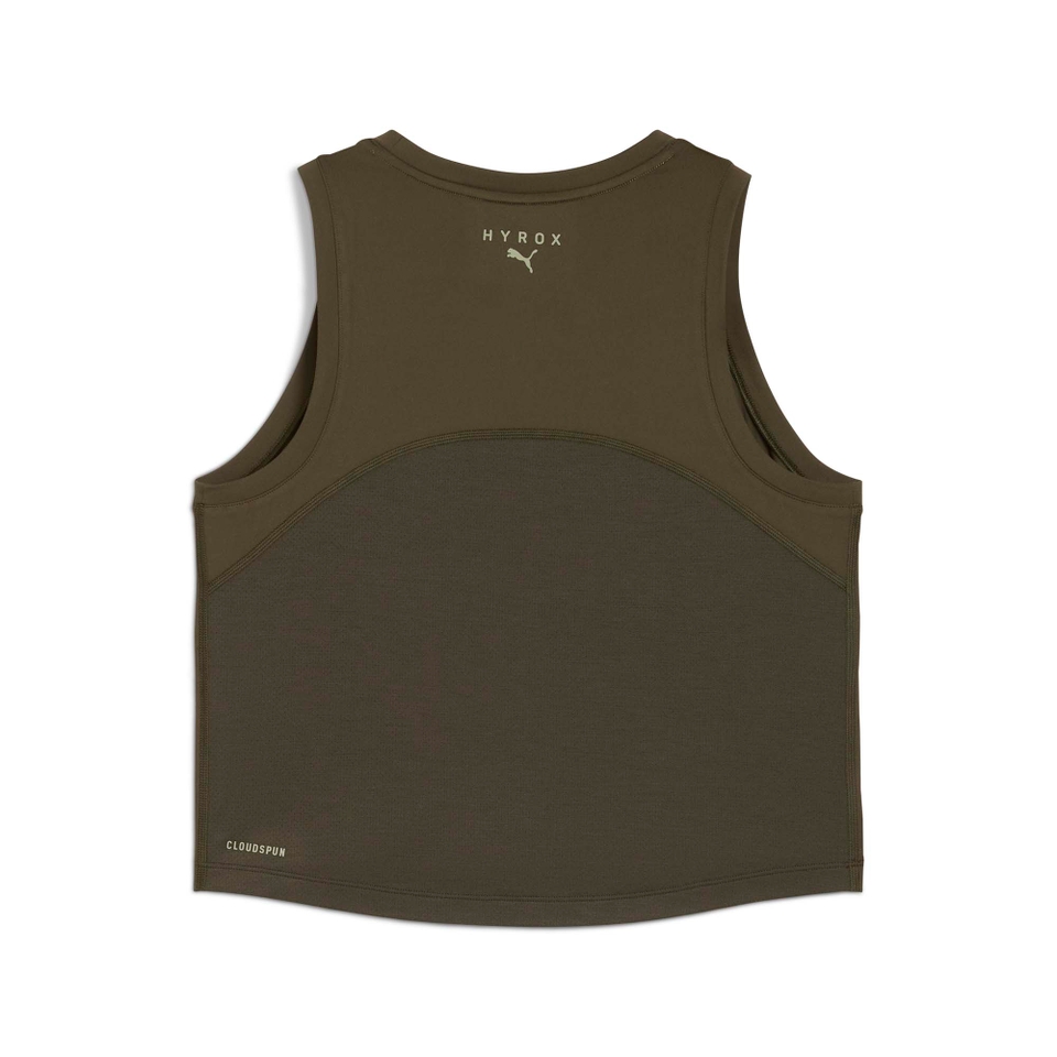 Hyrox W PUMA x HYROX CLOUDSPUN THERMOADAPT CROP TANK - Green