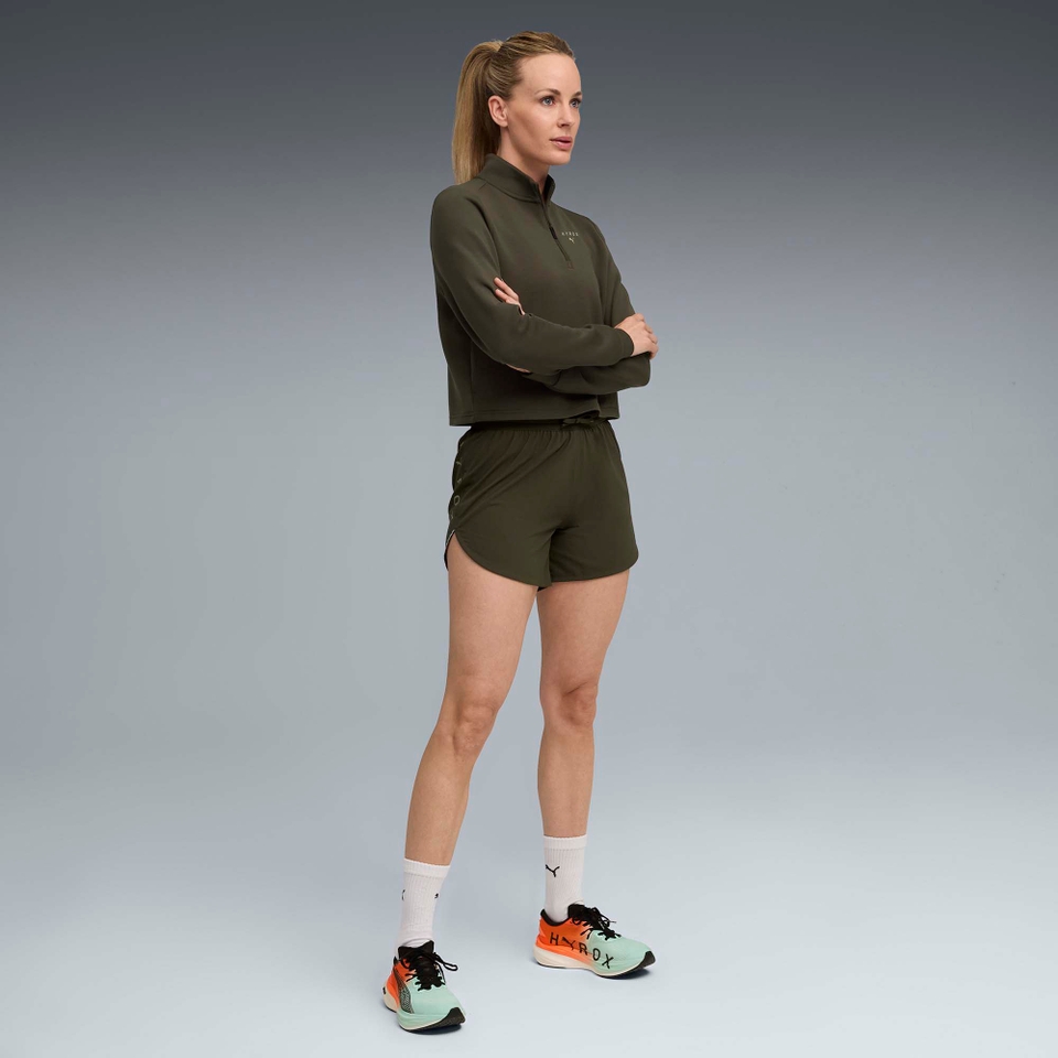Hyrox W PUMA x HYROX CLOUDSPUN 1/4 ZIP - Green