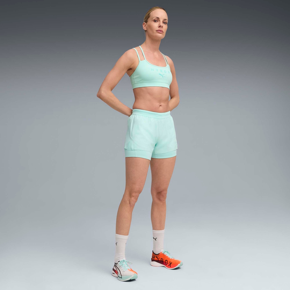 W PUMA x HYROX MOVE STRAPPY BRA - Mint