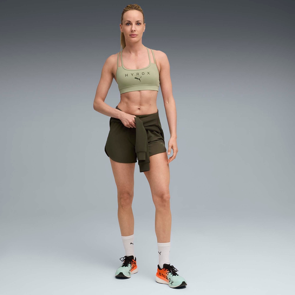 W PUMA x HYROX MOVE STRAPPY BRA - Green