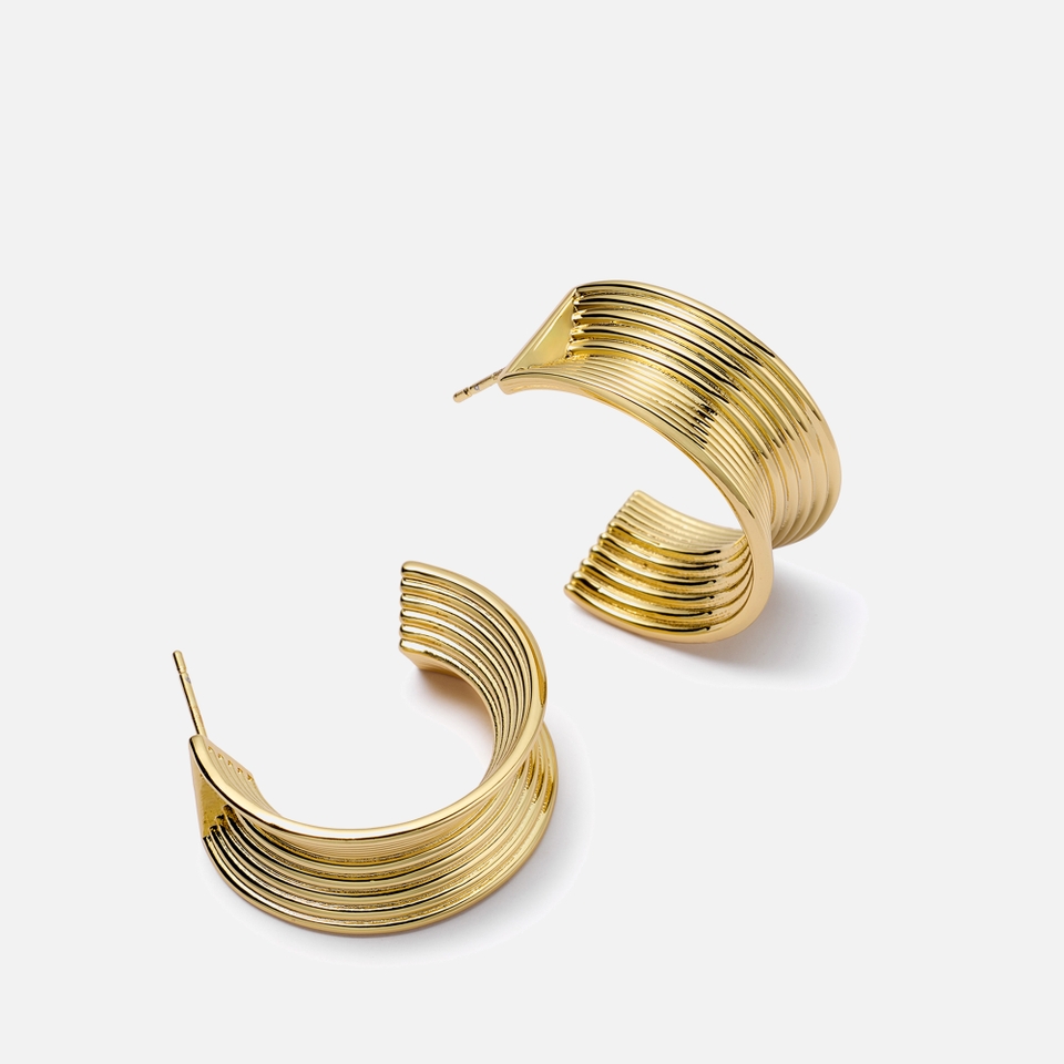 Daisy London x Polly Sayer Chunky Tidal Hoop Earrings