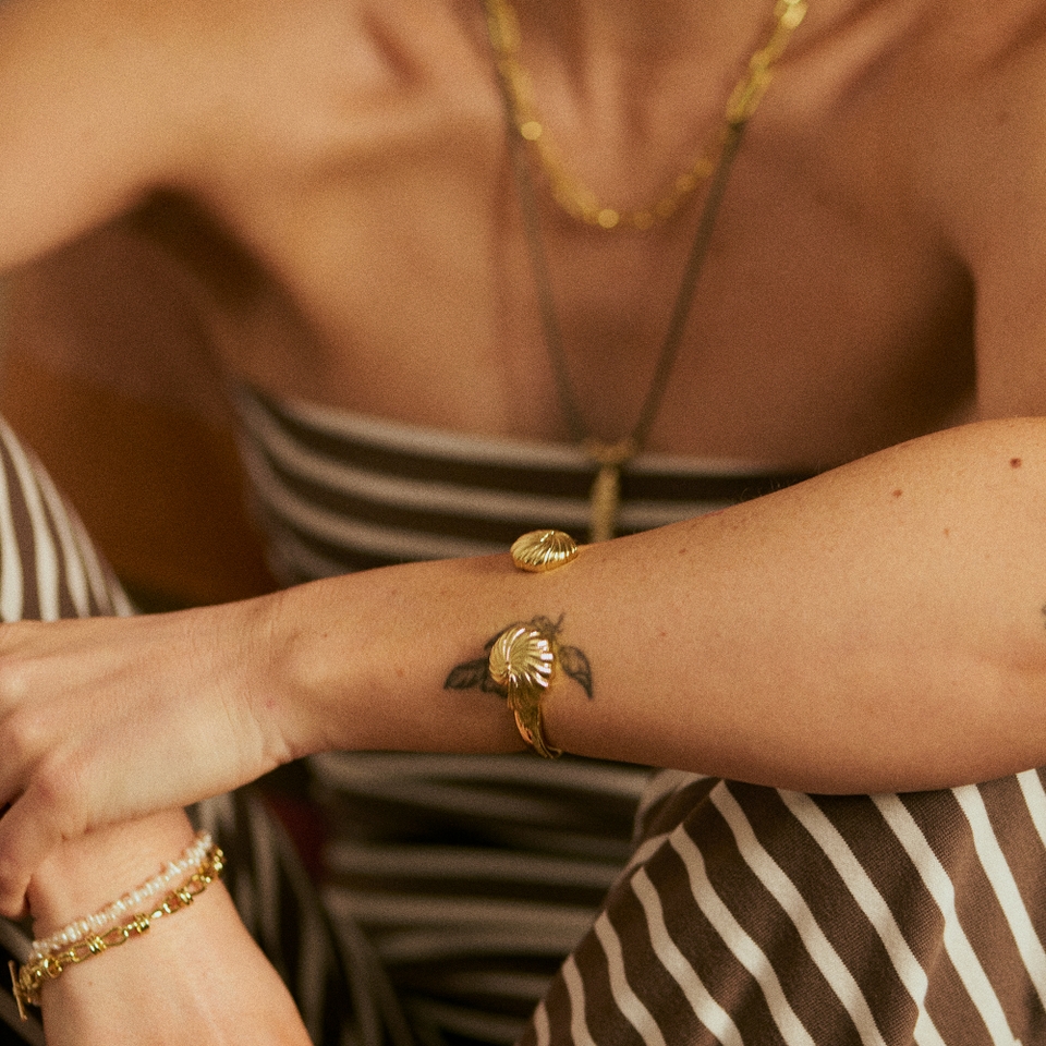 Daisy London x Polly Sayer Shell Cuff Bangle