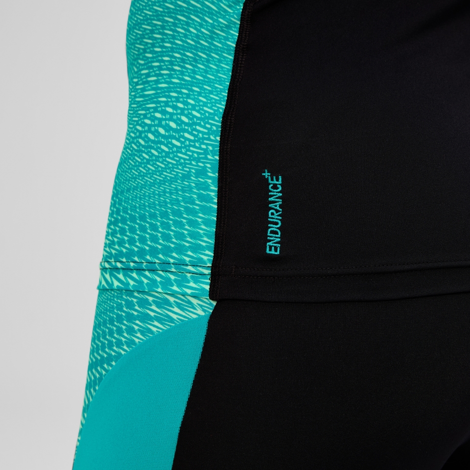 Men's Endurance+ MAX Splice Rashguard Black/Turquoise
