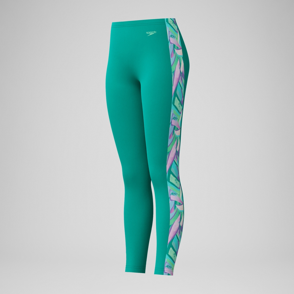 Mädchen Panel Leggings mit Print Türkis