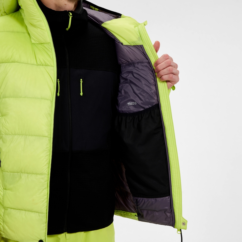 MTN Arete Ultra Daunen-Hoody für Herren - Gelb/Lila