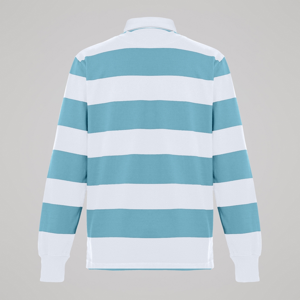 Mens Hoop Rugby Jersey Blue