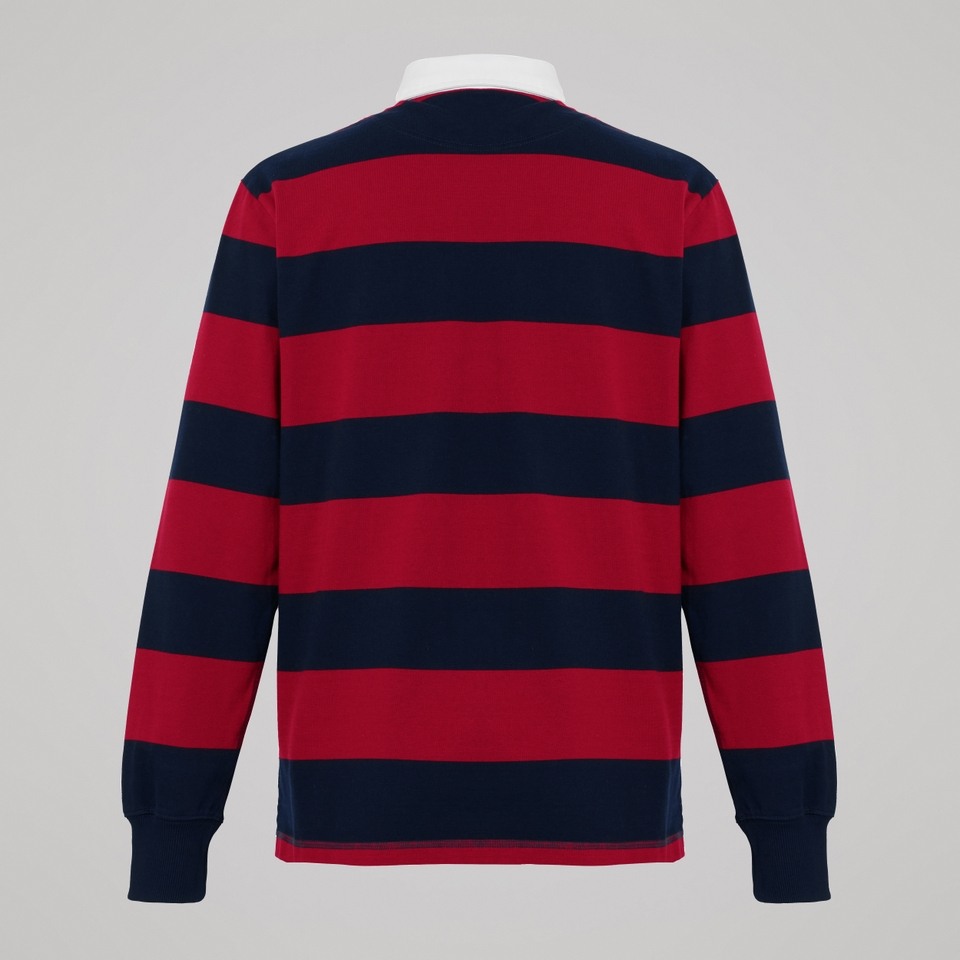 Mens Hoop Rugby Jersey Red/Blue