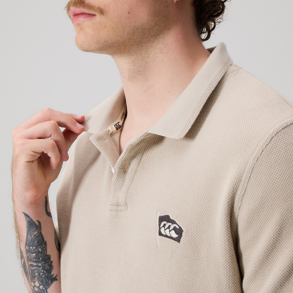Mens Classic Polo Beige