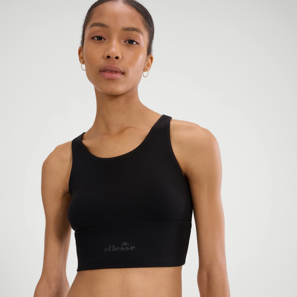 Women's Ballante Scoop Neck Racerback Bra Top Black