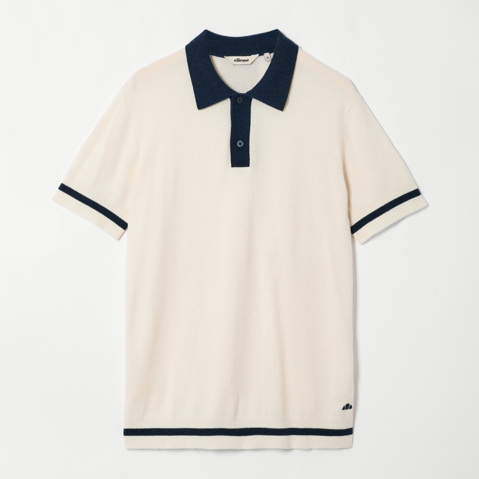 Strickpoloshirt Tuccia True für Herren Cremeweiss