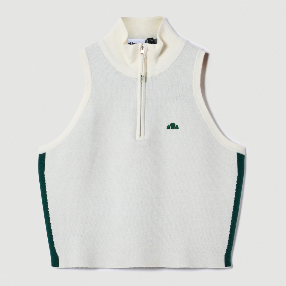 Women's Surista Knitted 1/4 Zip Top Off White