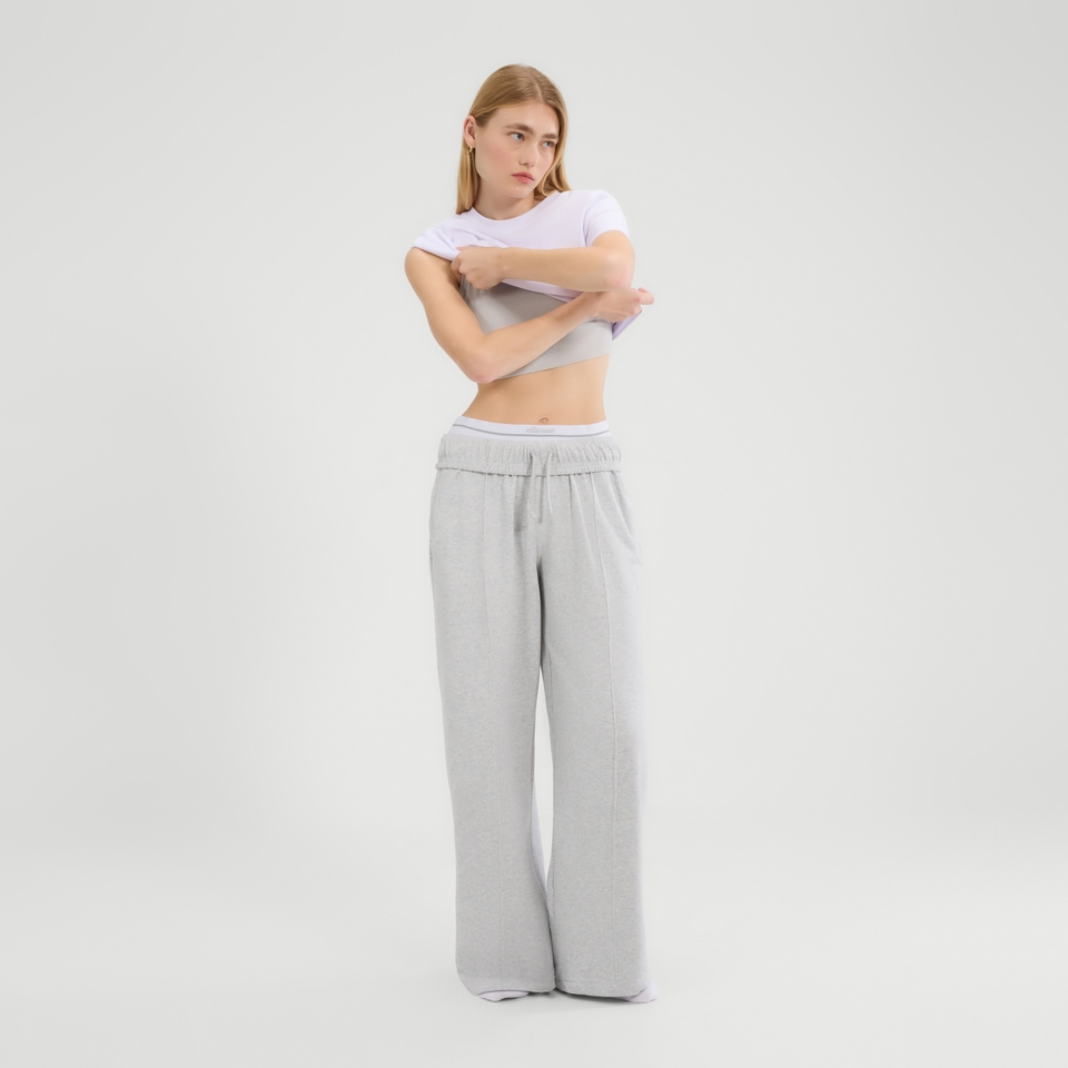 Women's Casoli Wide Leg Jogger Light Grey Marl
