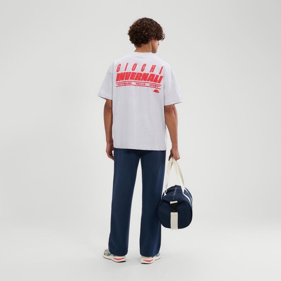 T-Shirt Entriamo für Herren Hellgrau Meliert
