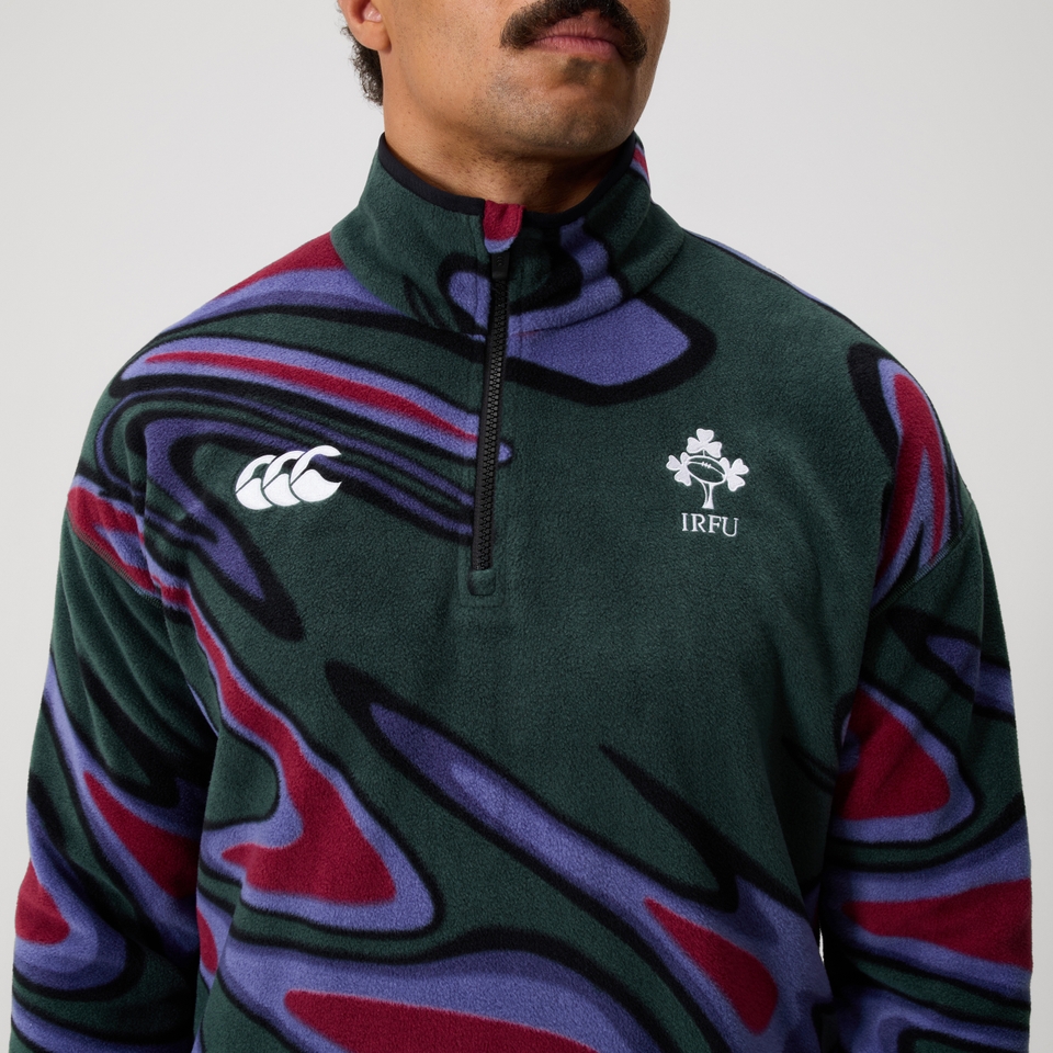 Adult Unisex Ireland Retro Fleece Green/Purple