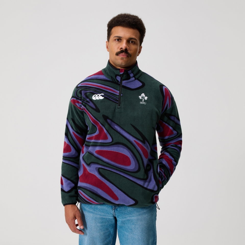 Adult Unisex Ireland Retro Fleece Green/Purple