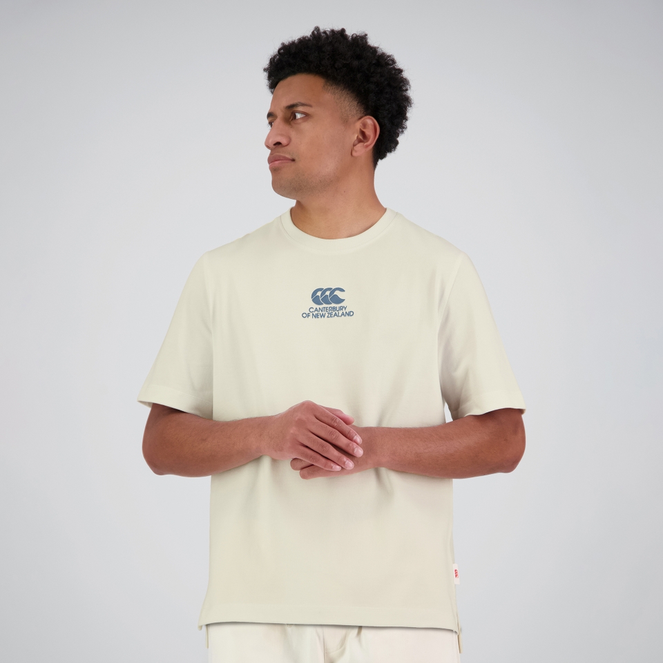 MENS HERITAGE T-SHIRT EGRET