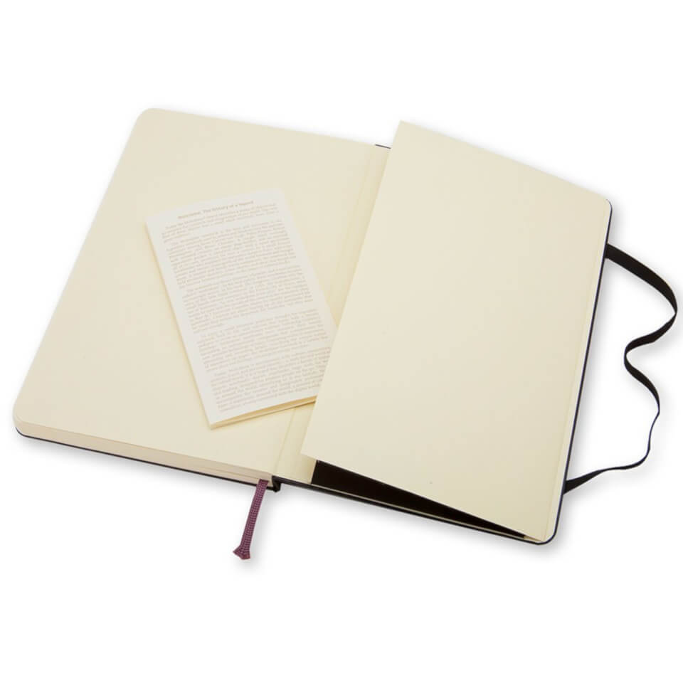 Moleskine Classic Plain Hardcover Large Notebook - Black