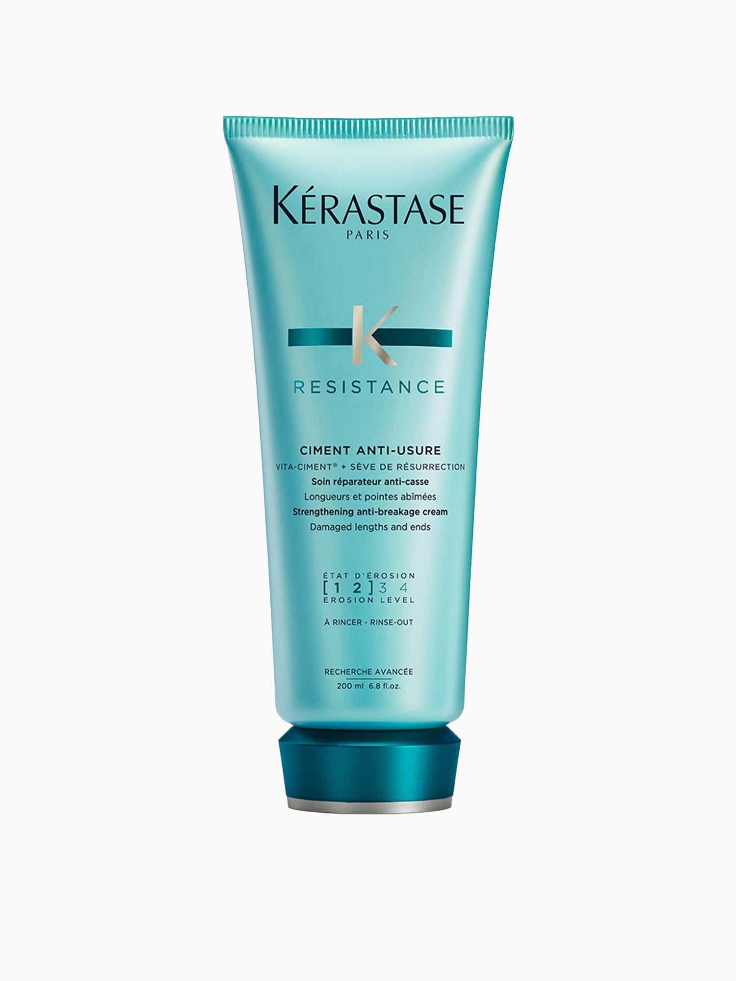 Kérastase Resistance Ciment Anti-Usure Daily Strengthening Conditioner for Damaged, Brittle Hair with Vita-Ciment Complex 200ml