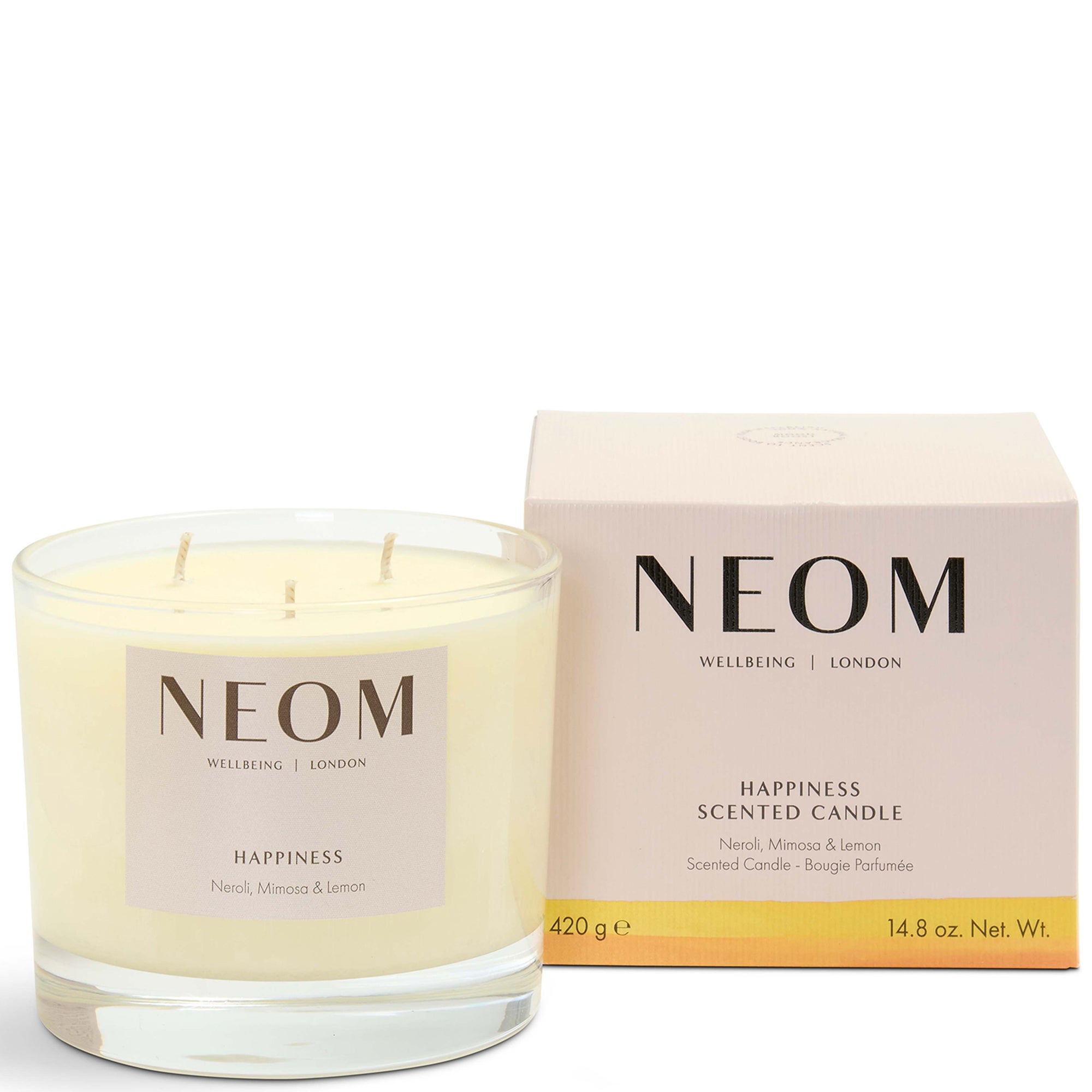 NEOM Happiness Scented 3 Wick Candle | Cult Beauty