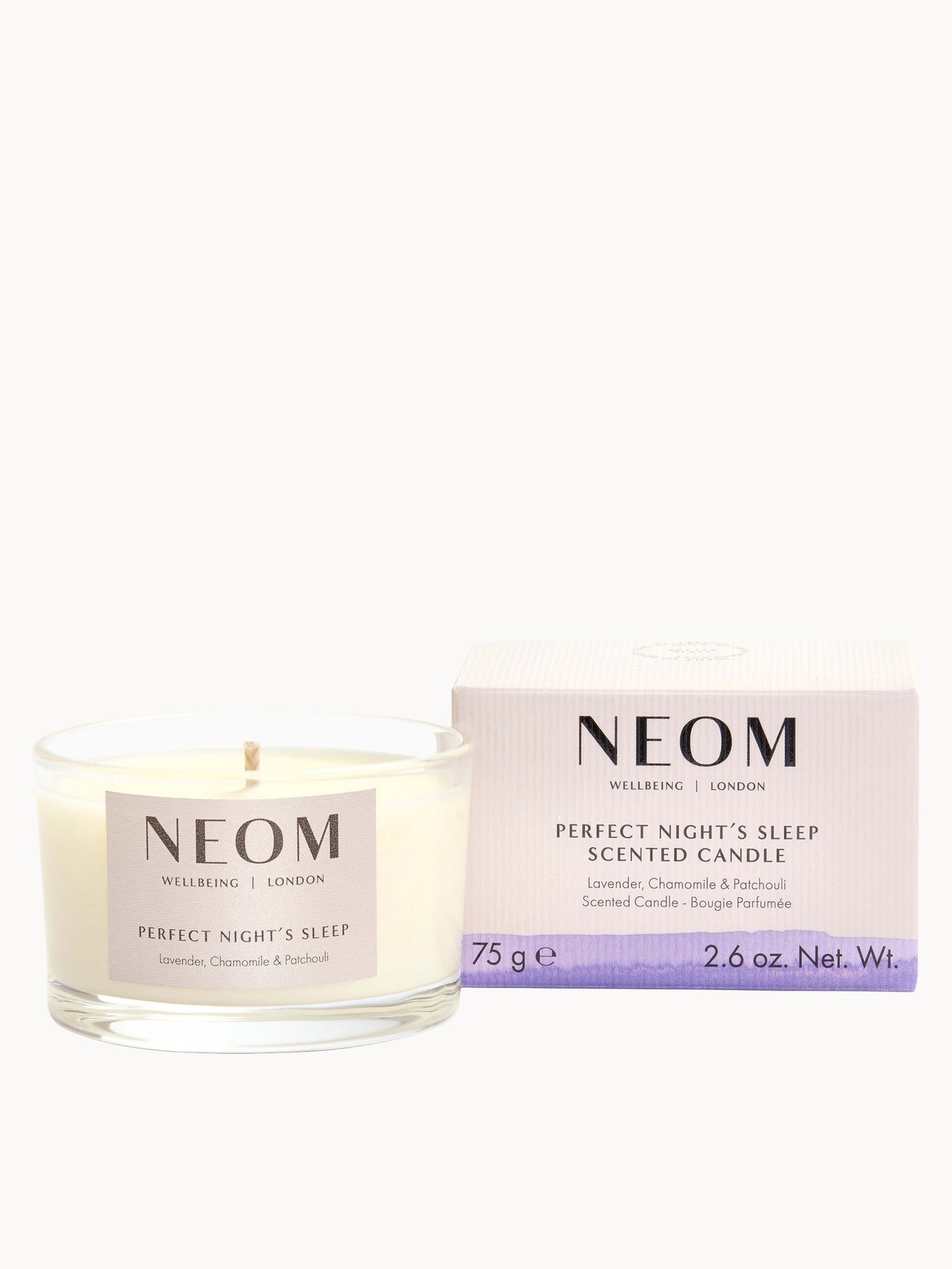 NEOM Wellbeing Perfect Nights Sleep Scented Travel Candle