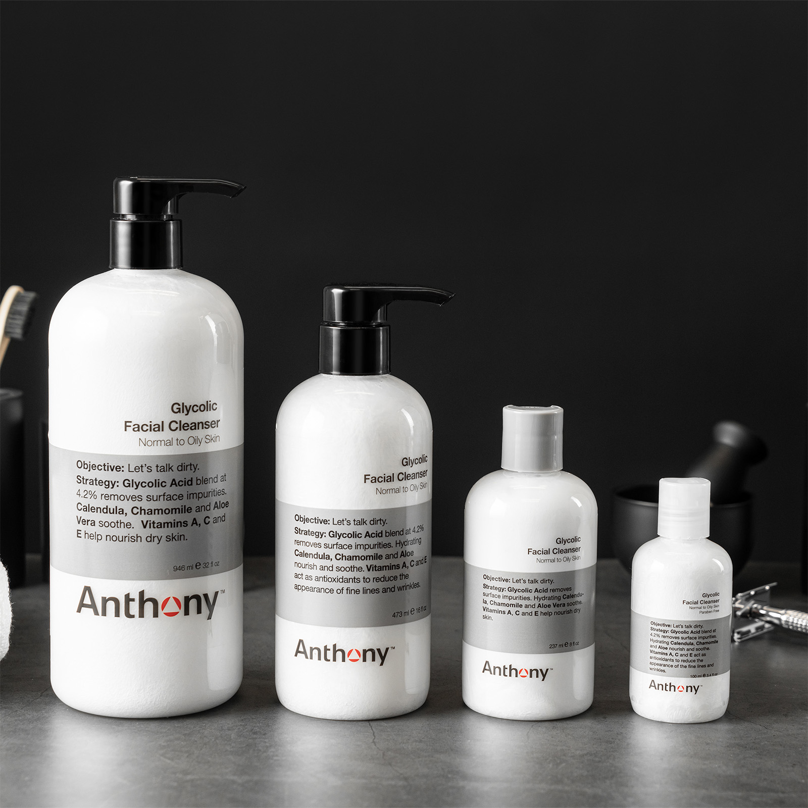 Anthony Glycolic Facial Cleanser 237ml LOOKFANTASTIC