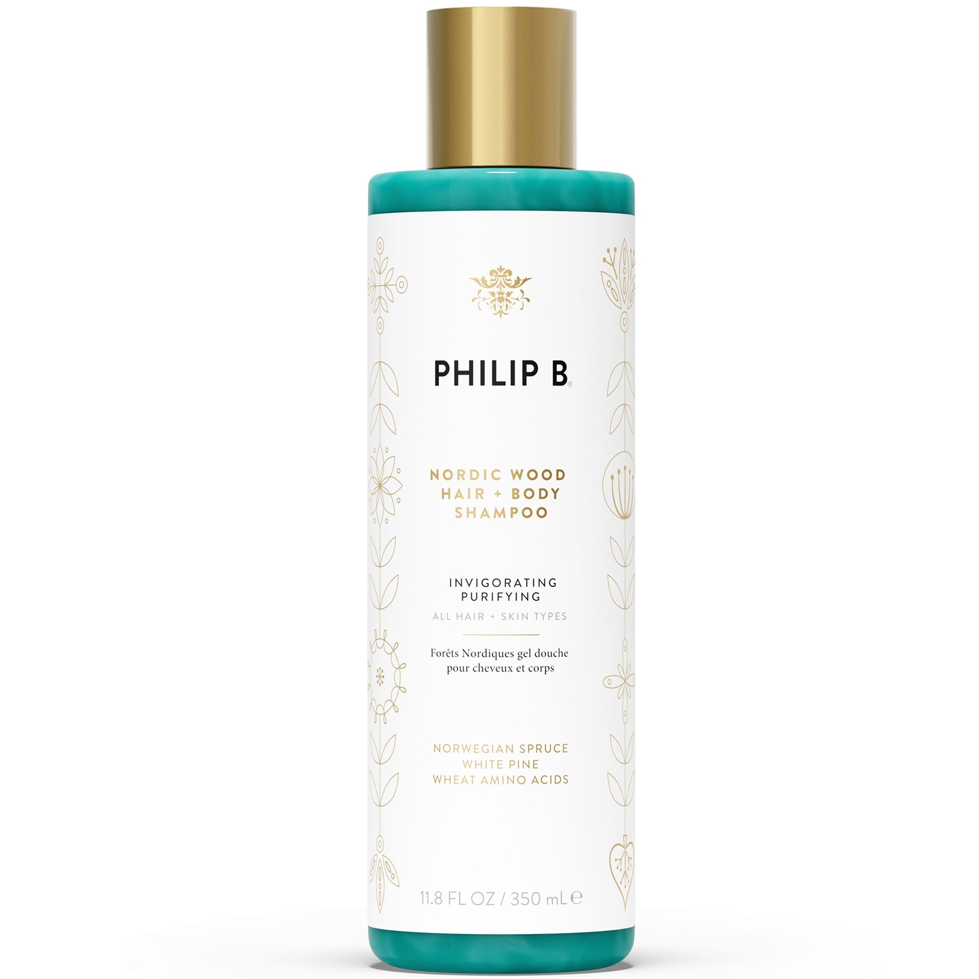 Philip B Nordic Wood Hair and Body Shampoo 11.8 fl. oz | Dermstore