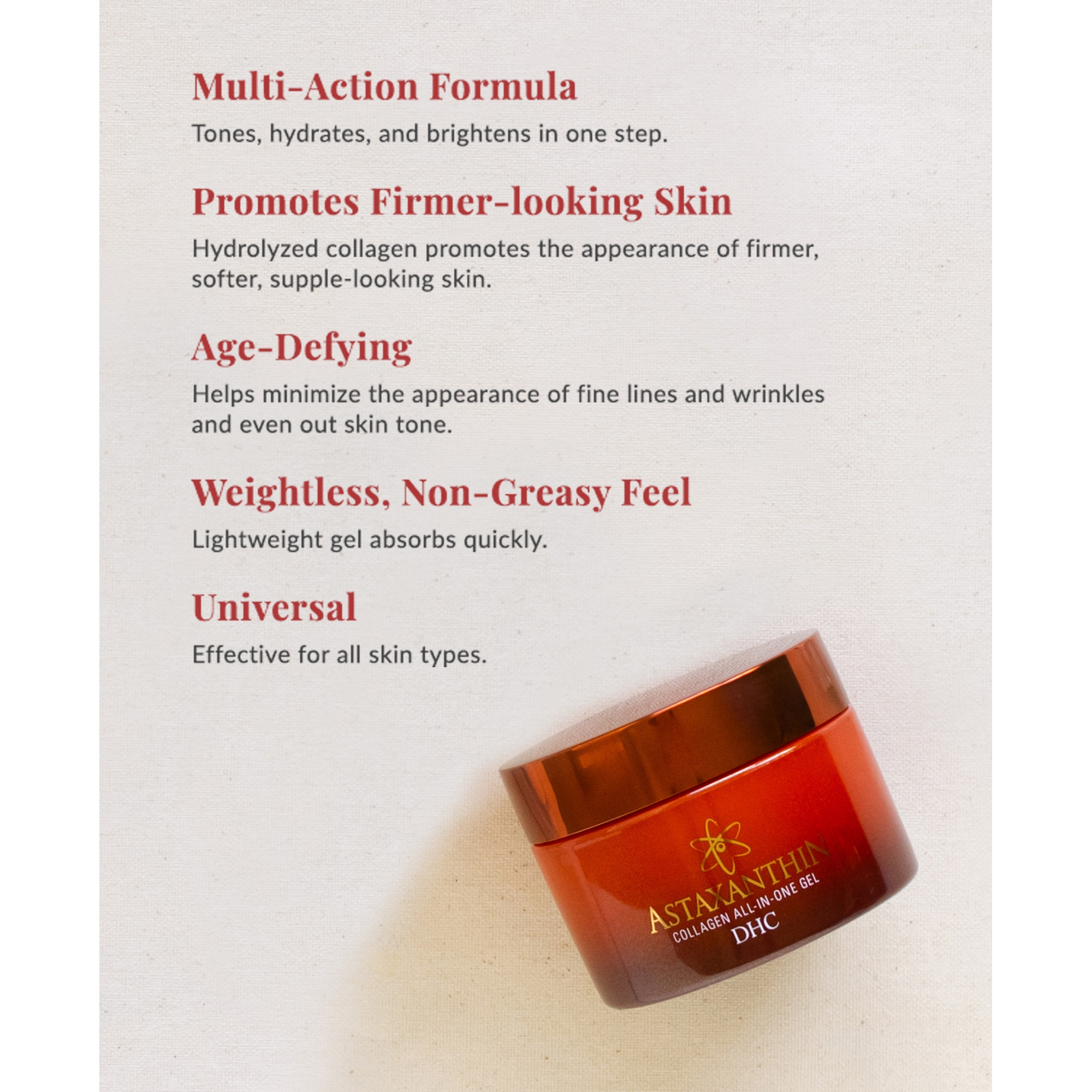 DHC Astaxanthin Collagen All-In-One Gel - 4.2 oz | Dermstore