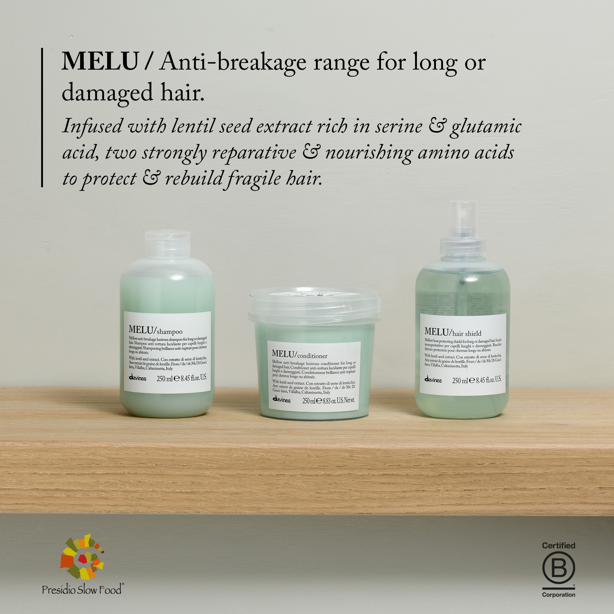 Davines MELU Anti-Breakage Lustrous Shampoo 250ml | Cult Beauty