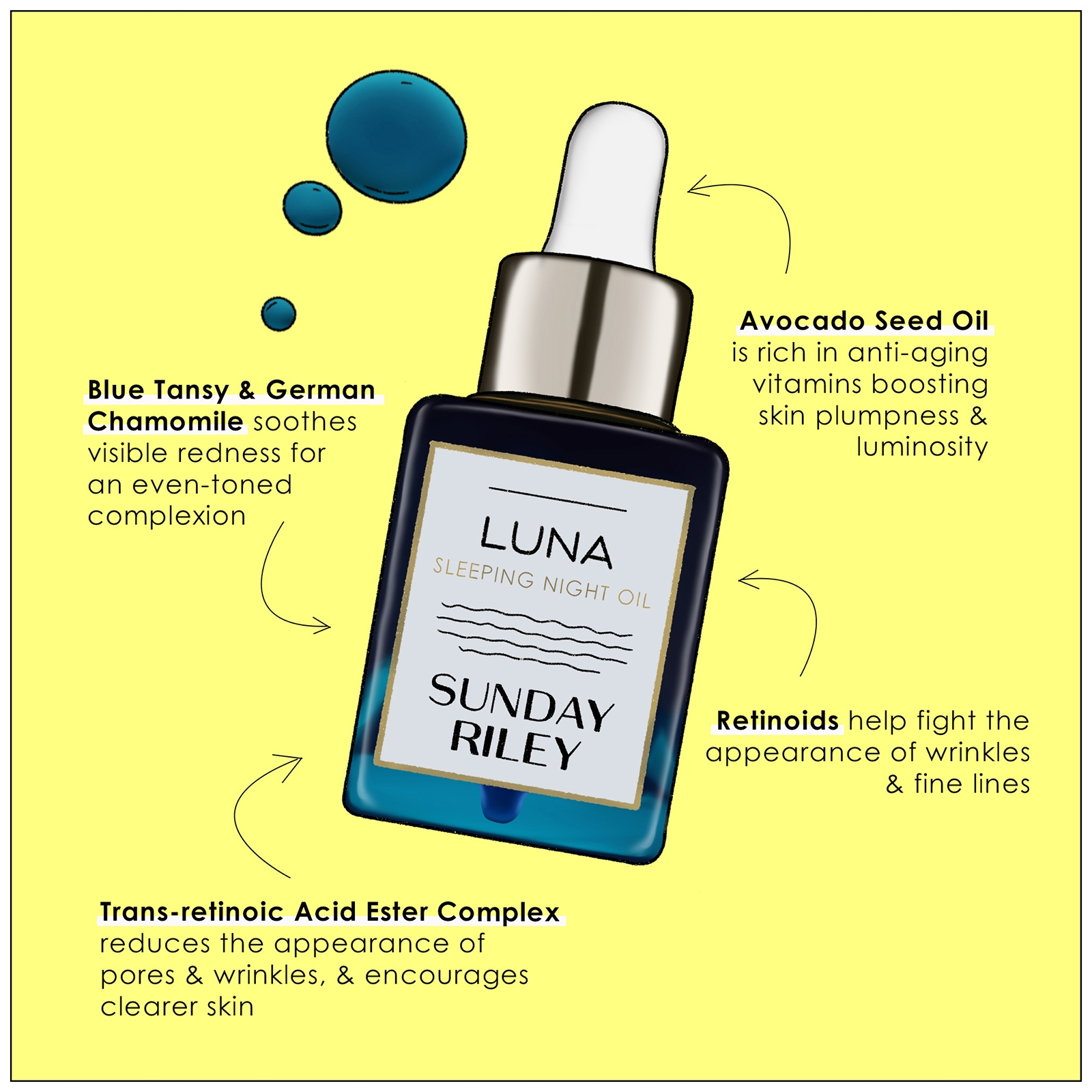 Sunday Riley LUNA Sleeping Night Oil (0.5 fl. oz.) | Dermstore