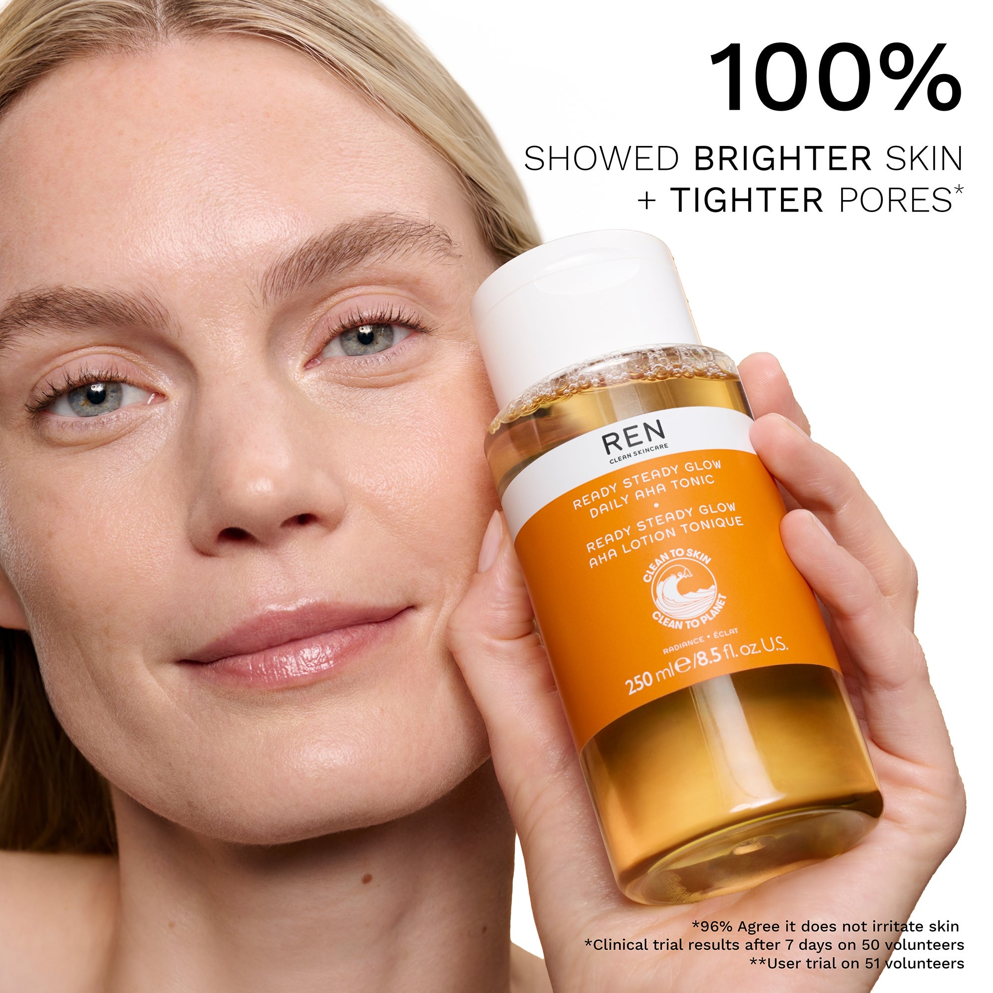 REN Travel Size Clean Skincare Ready Steady Glow Daily AHA Tonic 