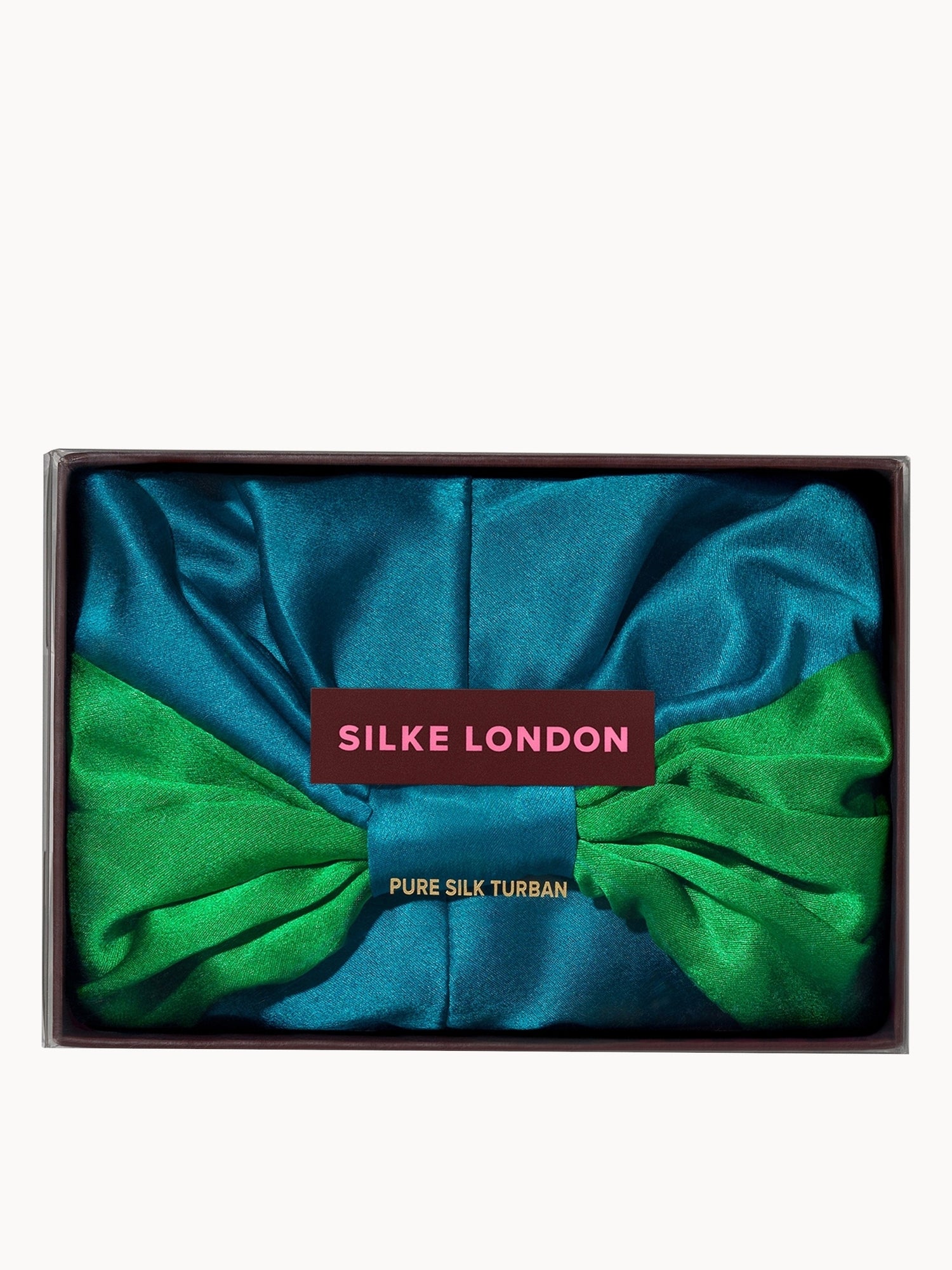 Silkies Satin Turban in Blue and Green Tootie main image 3
