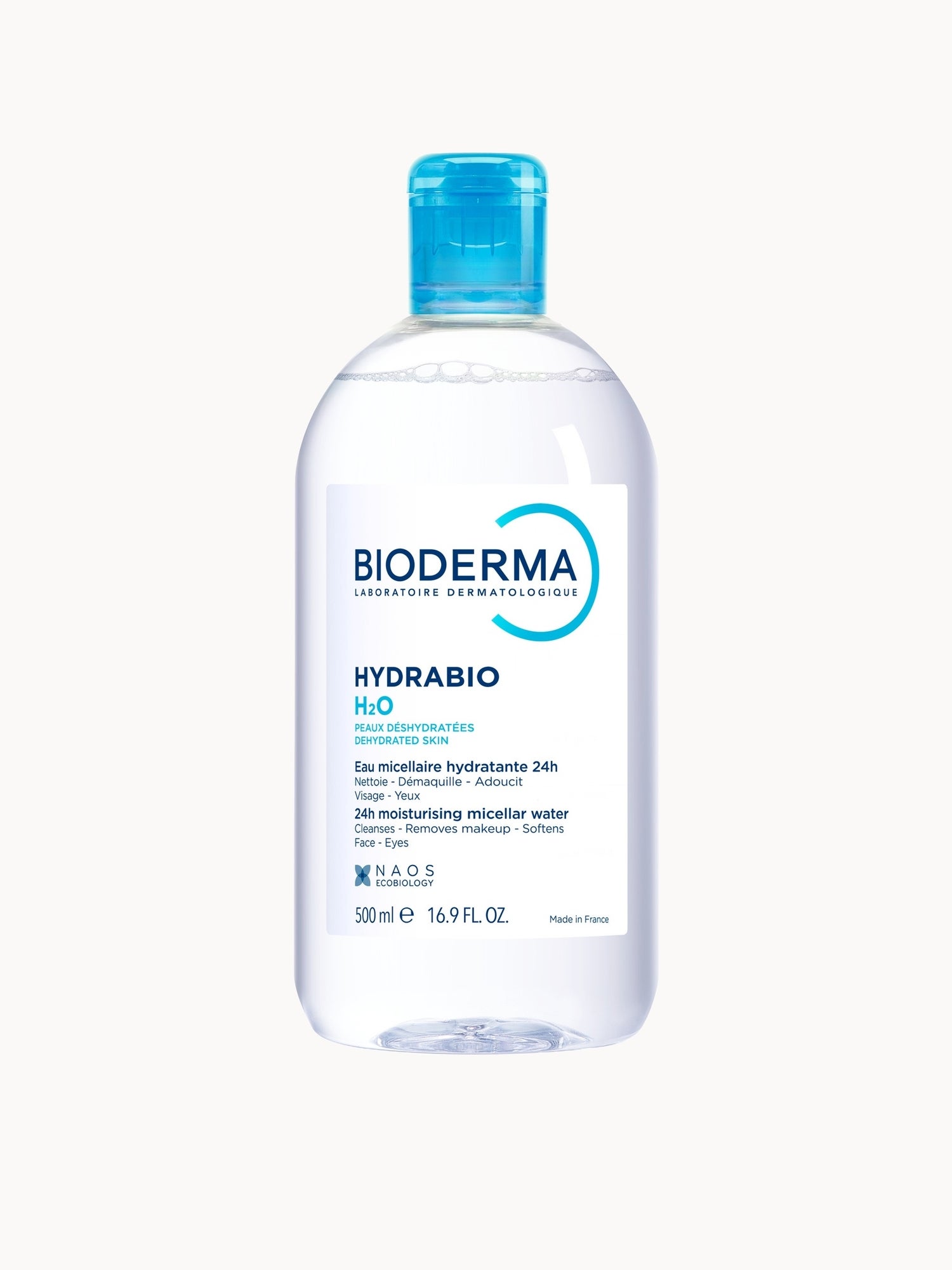 Bioderma Hydrabio H2O Micellar Water Cleanser for Dry Dehydrated Skin 500ml