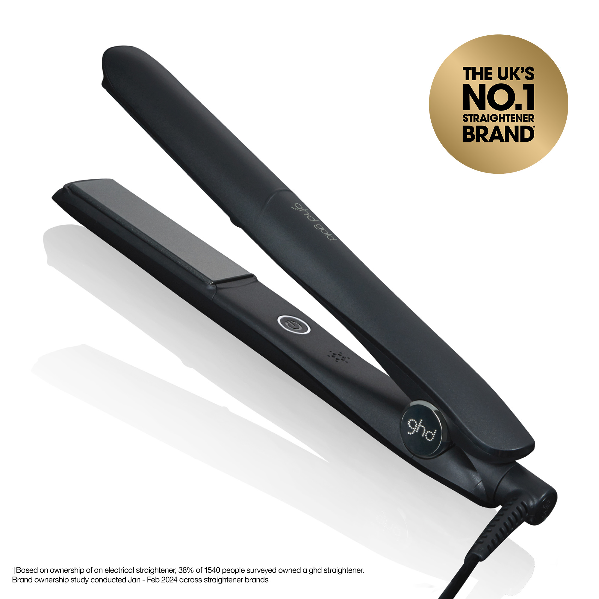 ghd Gold Hair Straightener Black LOOKFANTASTIC