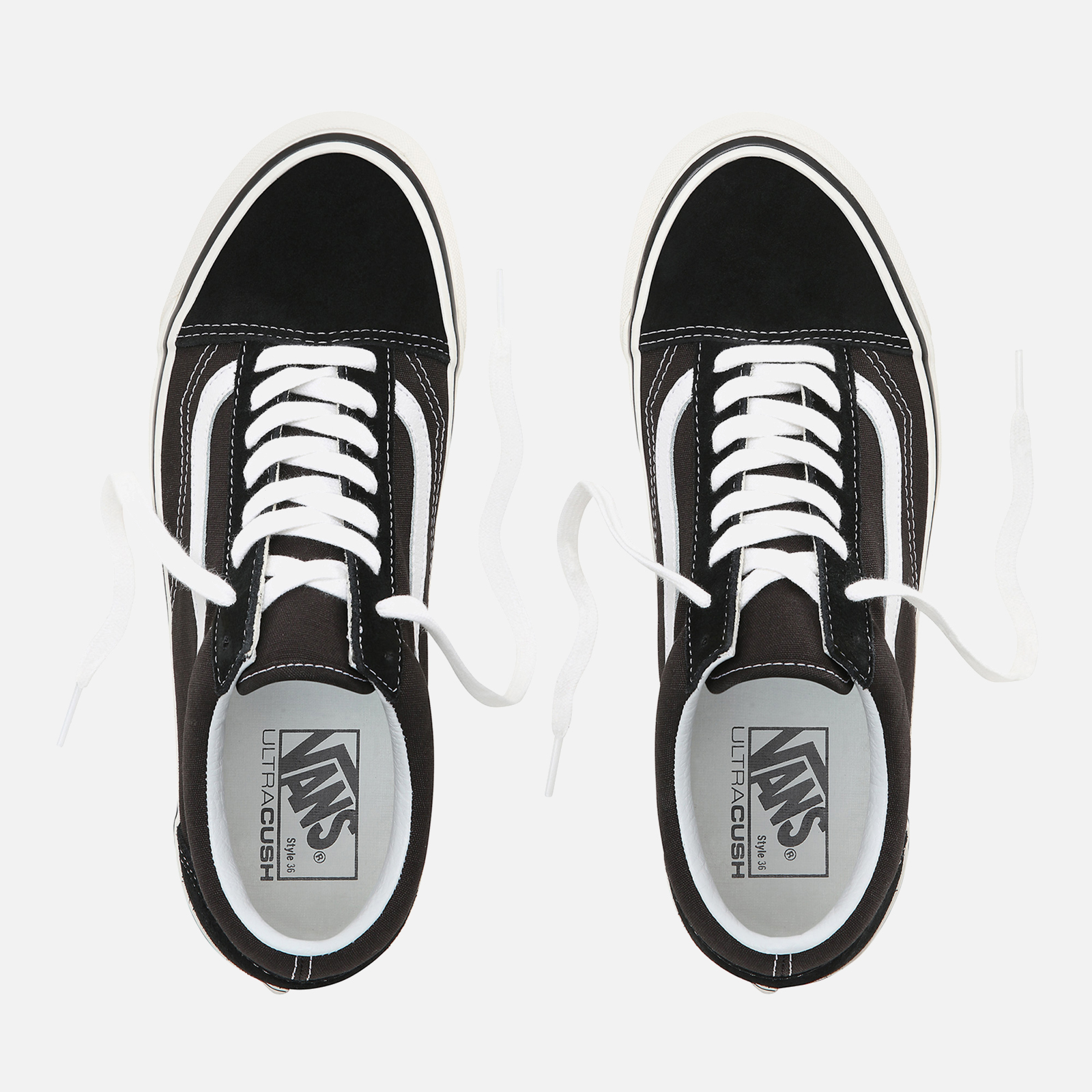 Black and white old skool vans size 3 best sale