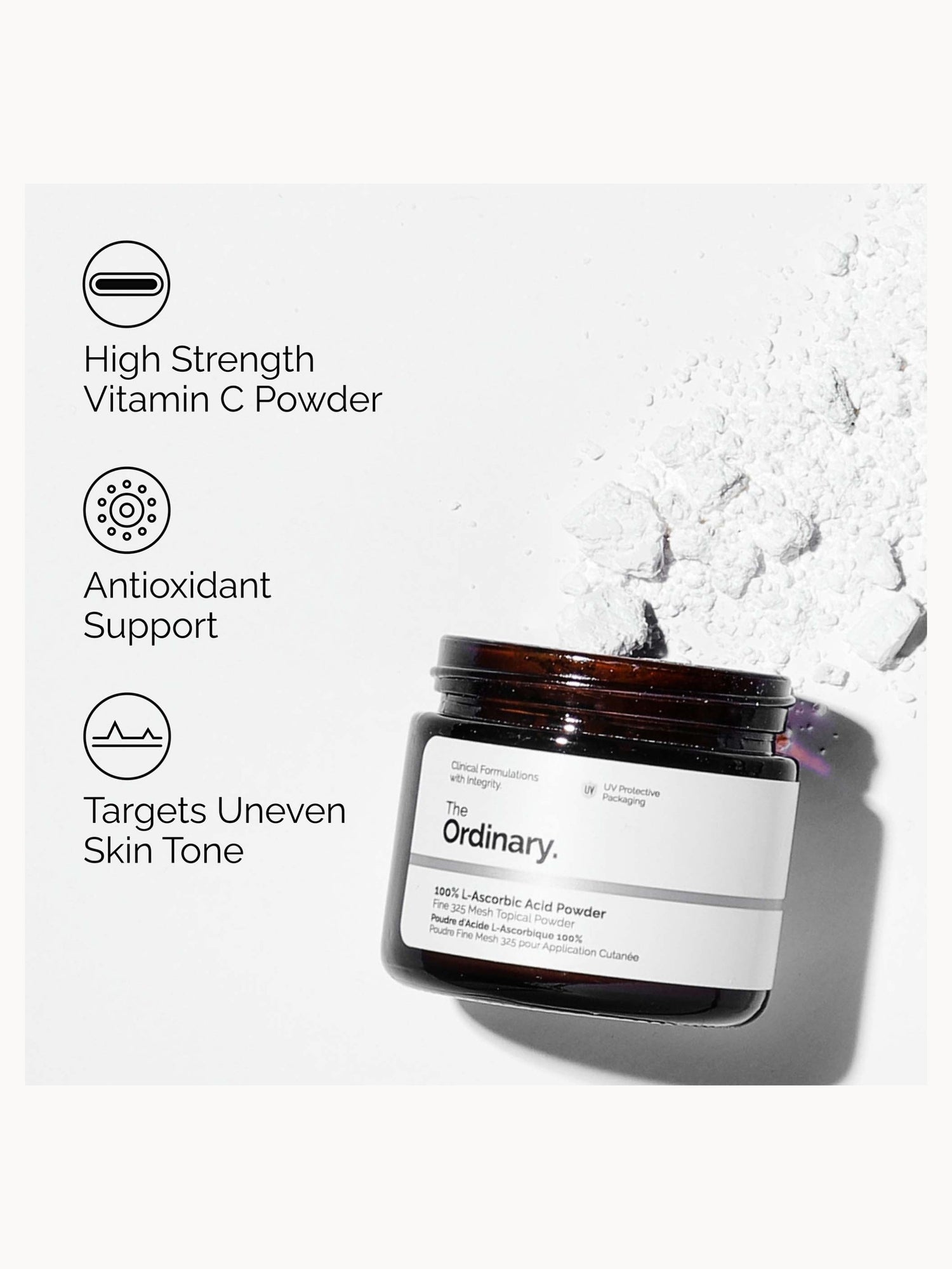 The Ordinary 100% L-Ascorbic Acid Powder 20g | LOOKFANTASTIC