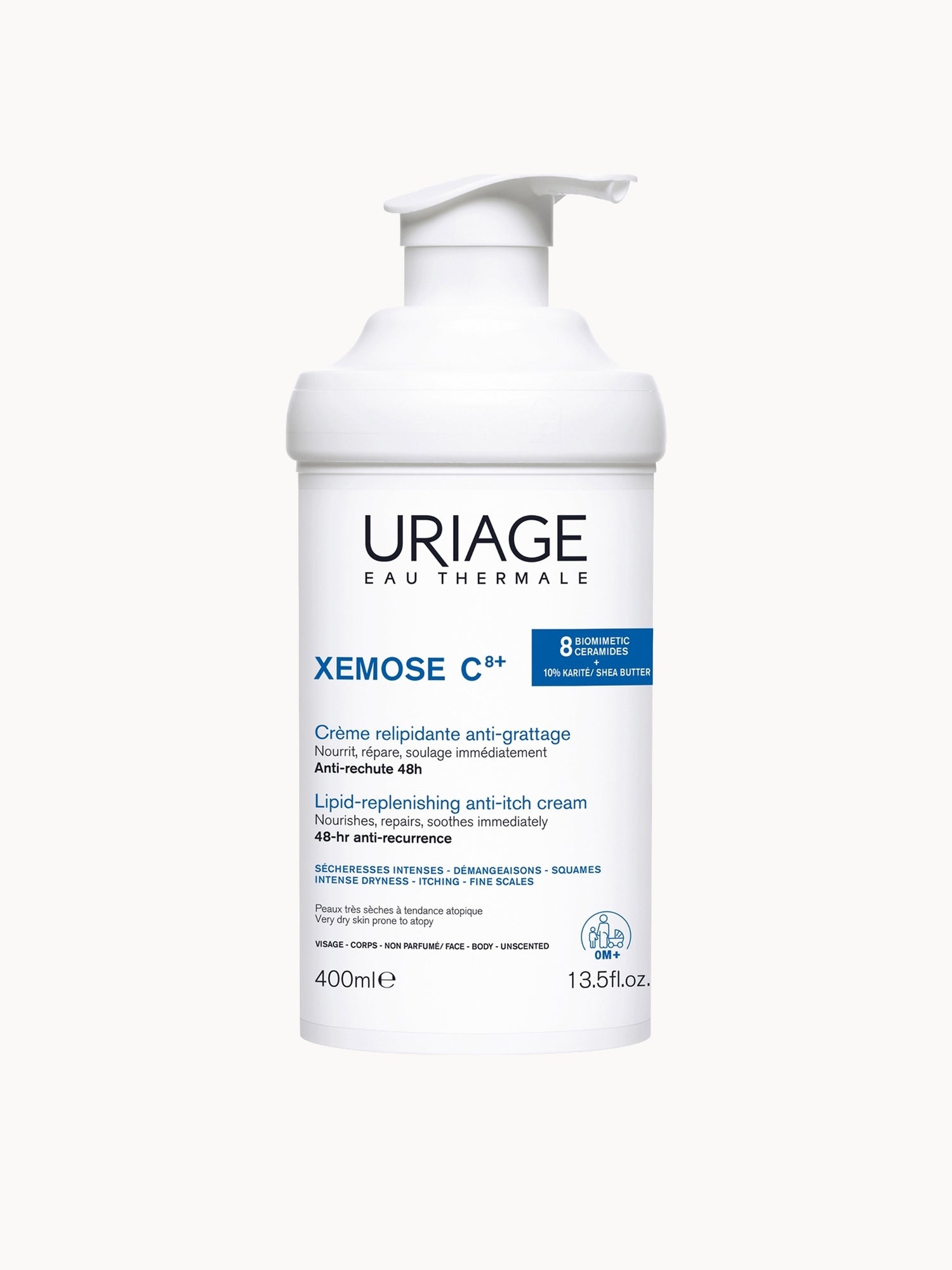 Uriage Xemose C8+ Lipid-Replenishing Anti-Itch Cream 400ml