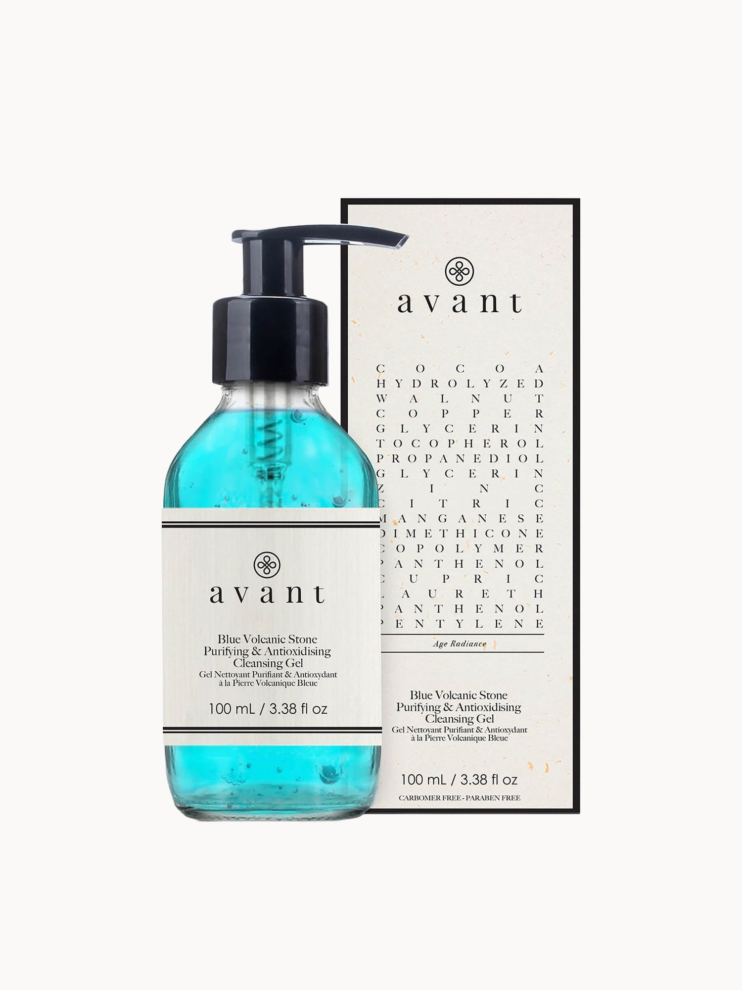 Avant Skincare Blue Volcanic Stone Purifying and Antioxydising Cleansing Gel 100ml