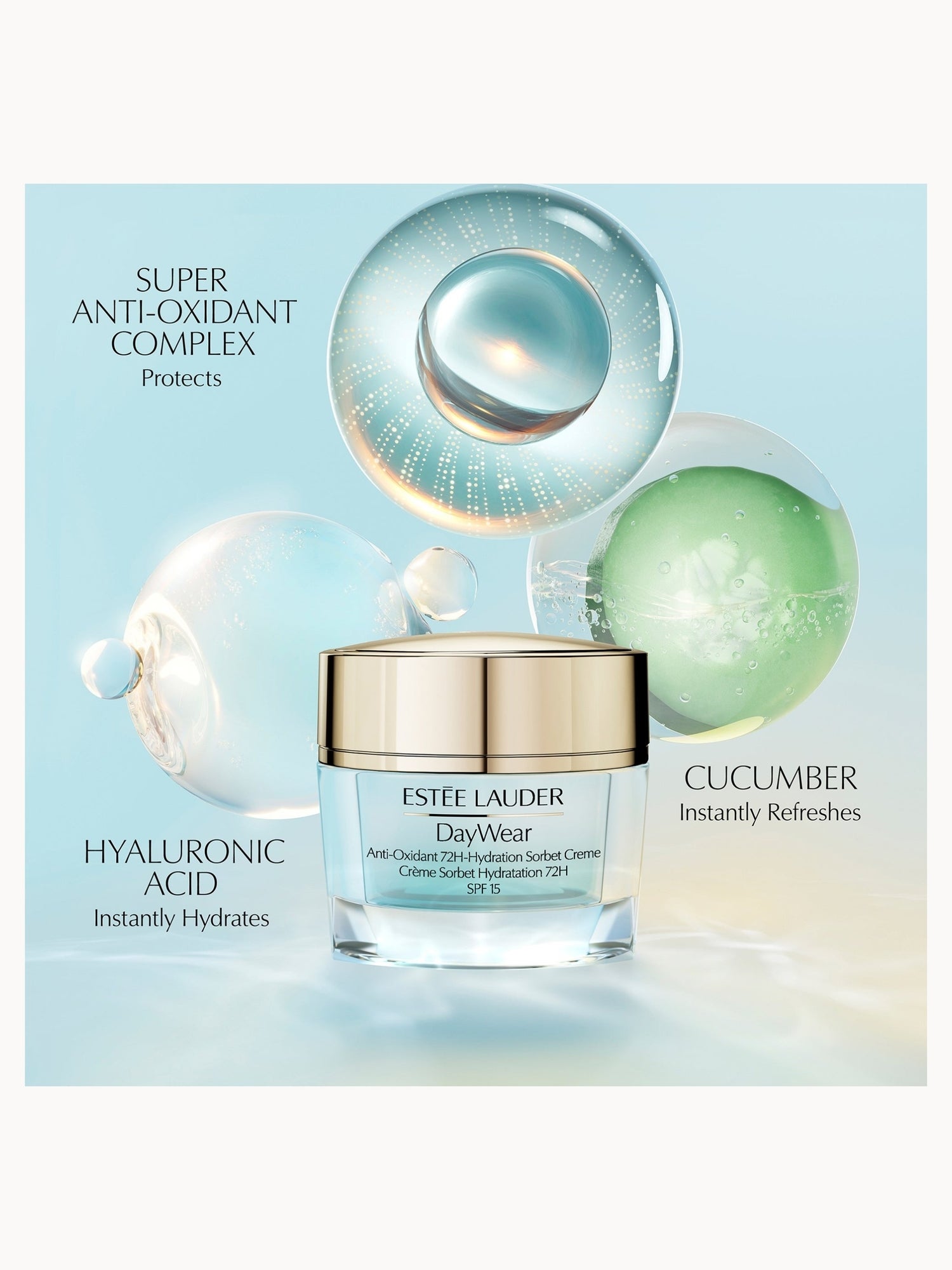 フェイスクリーム estee lauder Estée Lauder DayWear Anti-Oxidant 72H-Hydration Sorbet Creme SPF