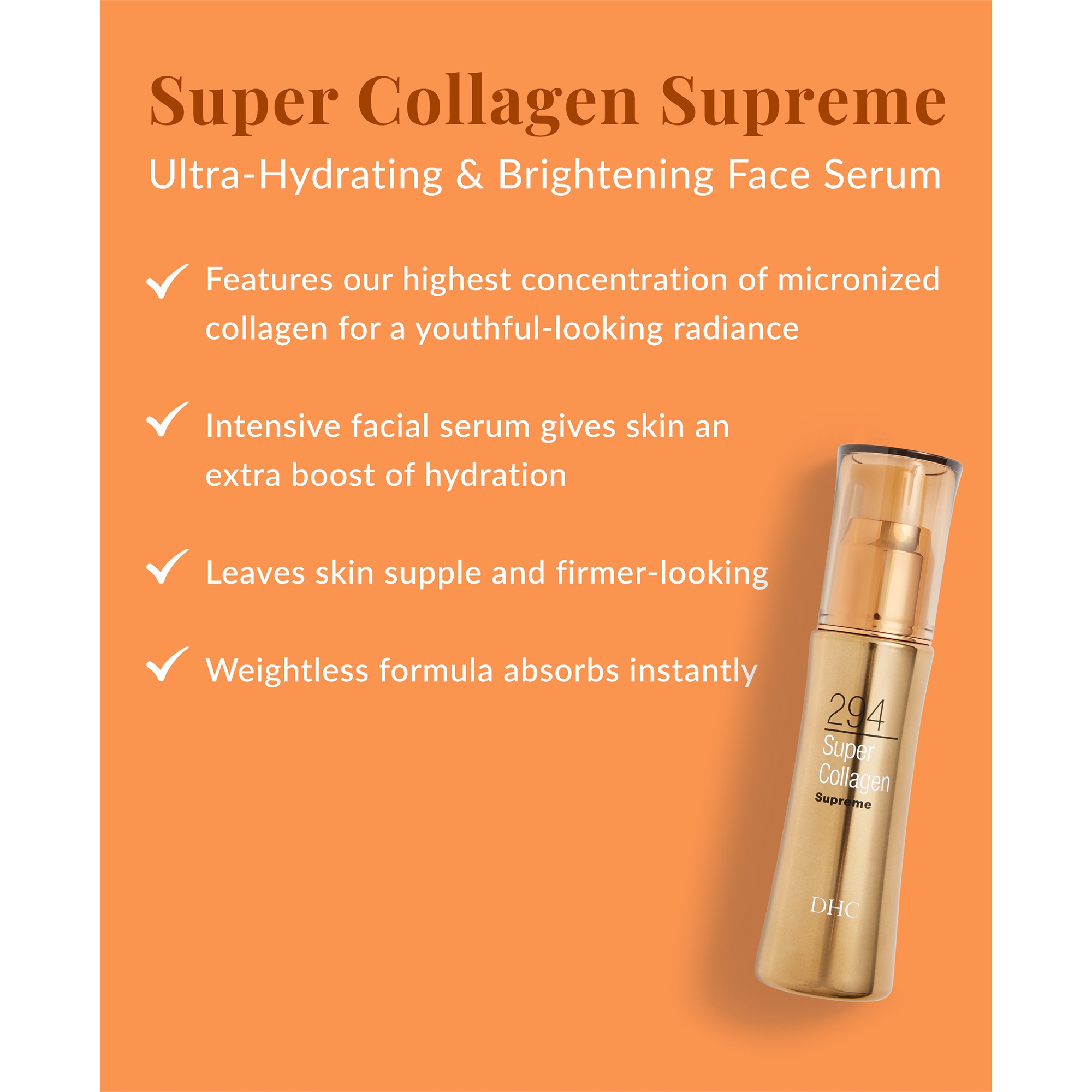 DHC Super Collagen Supreme Dipeptide-8 Facial Serum - 1.6 fl oz