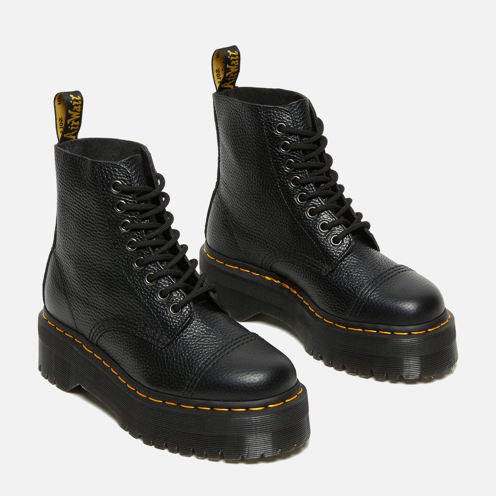 Dr martens sinclair flatform zip leather 2025 boots in black