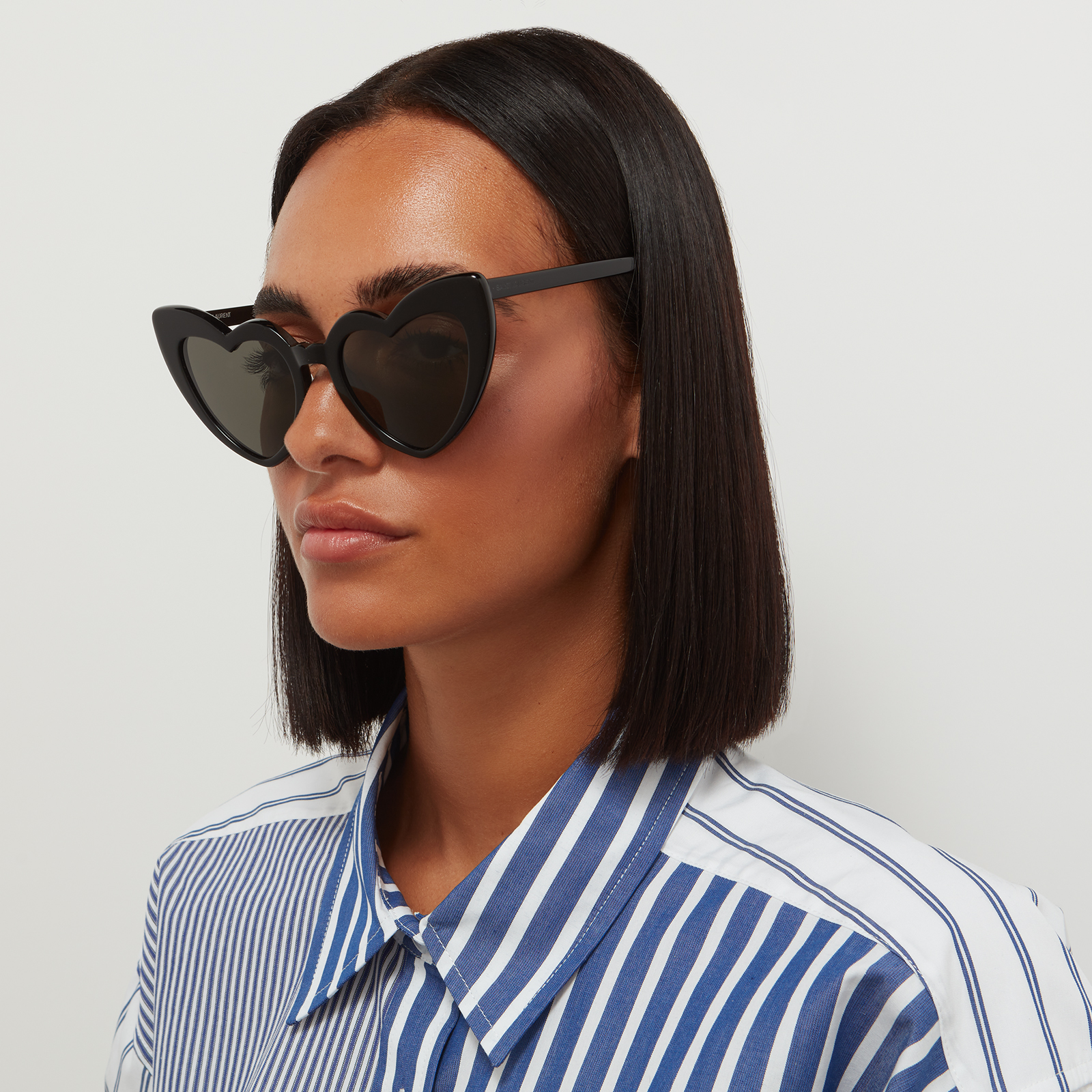 Saint laurent heart shaped sunglasses on sale