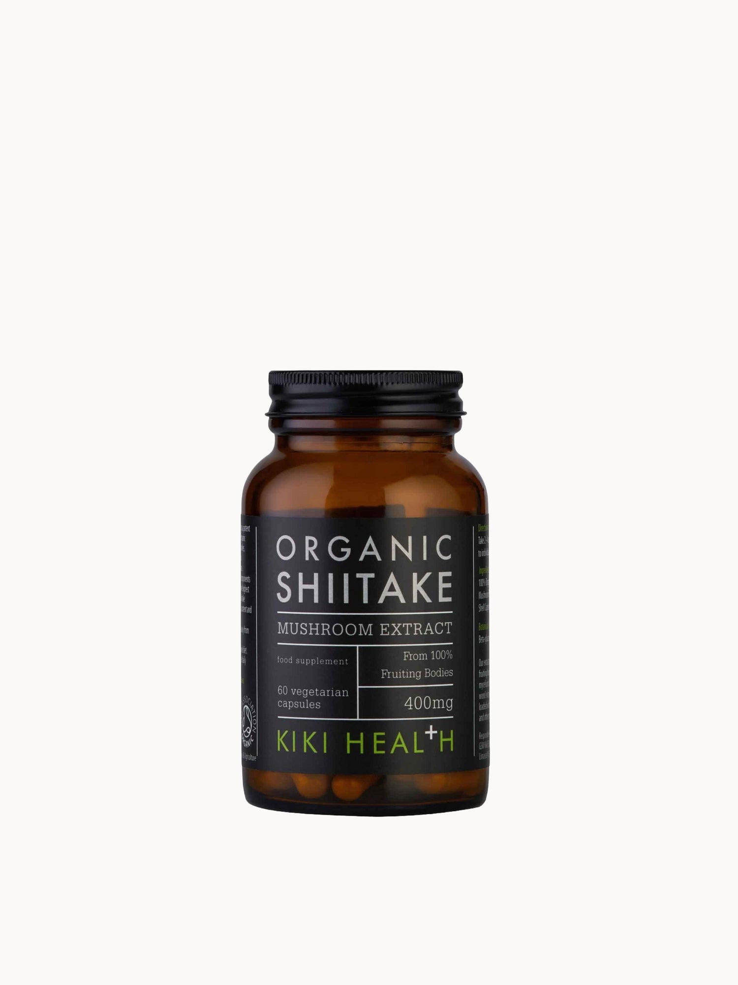 KIKI Health Organic Shiitake Extract Mushroom (60 Vegicaps)