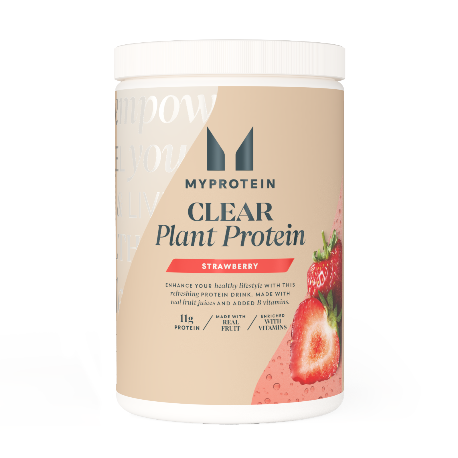 Clear Vegan Protein Strawberry - Strawberry flavor protein powder by MyVegan