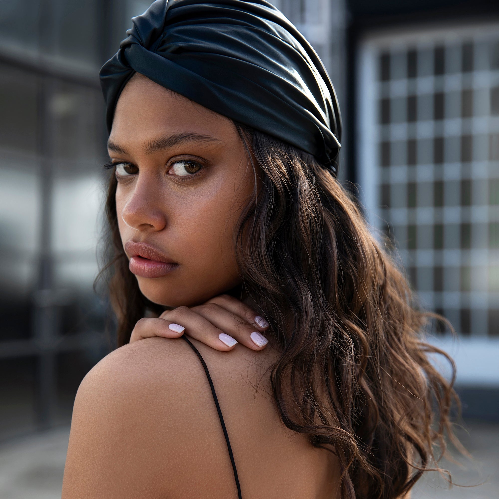 Organic Silk Hair Bonnet Organic Silk XS Hair Bonnet - Blush Pink – LINA LENNOX main image 2
