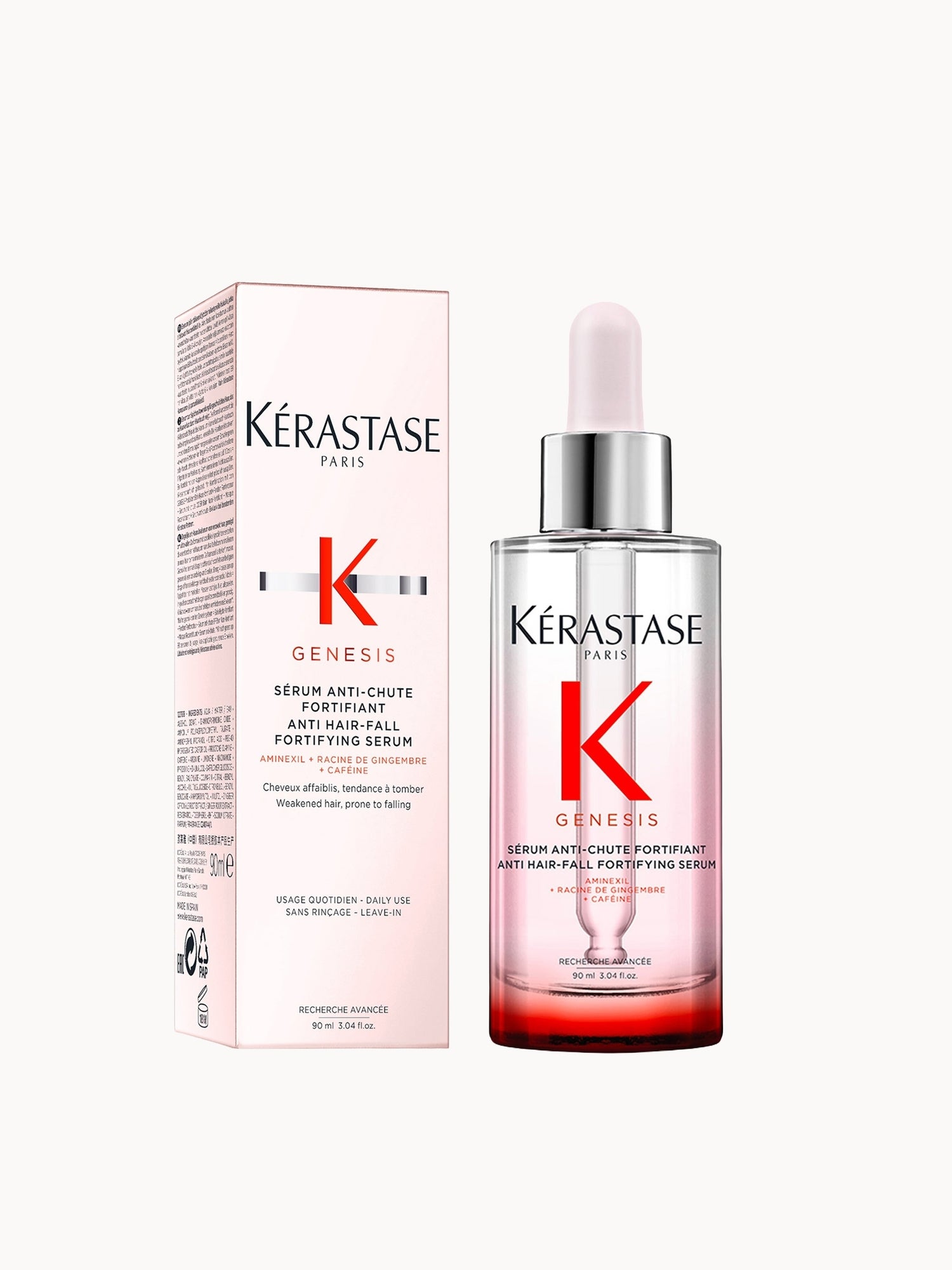 Kérastase Genesis Hair Serum, Leave-In Conditioner, For Hair Fall, With Caffeine, Anti-Chute Fortifiant, 90ml