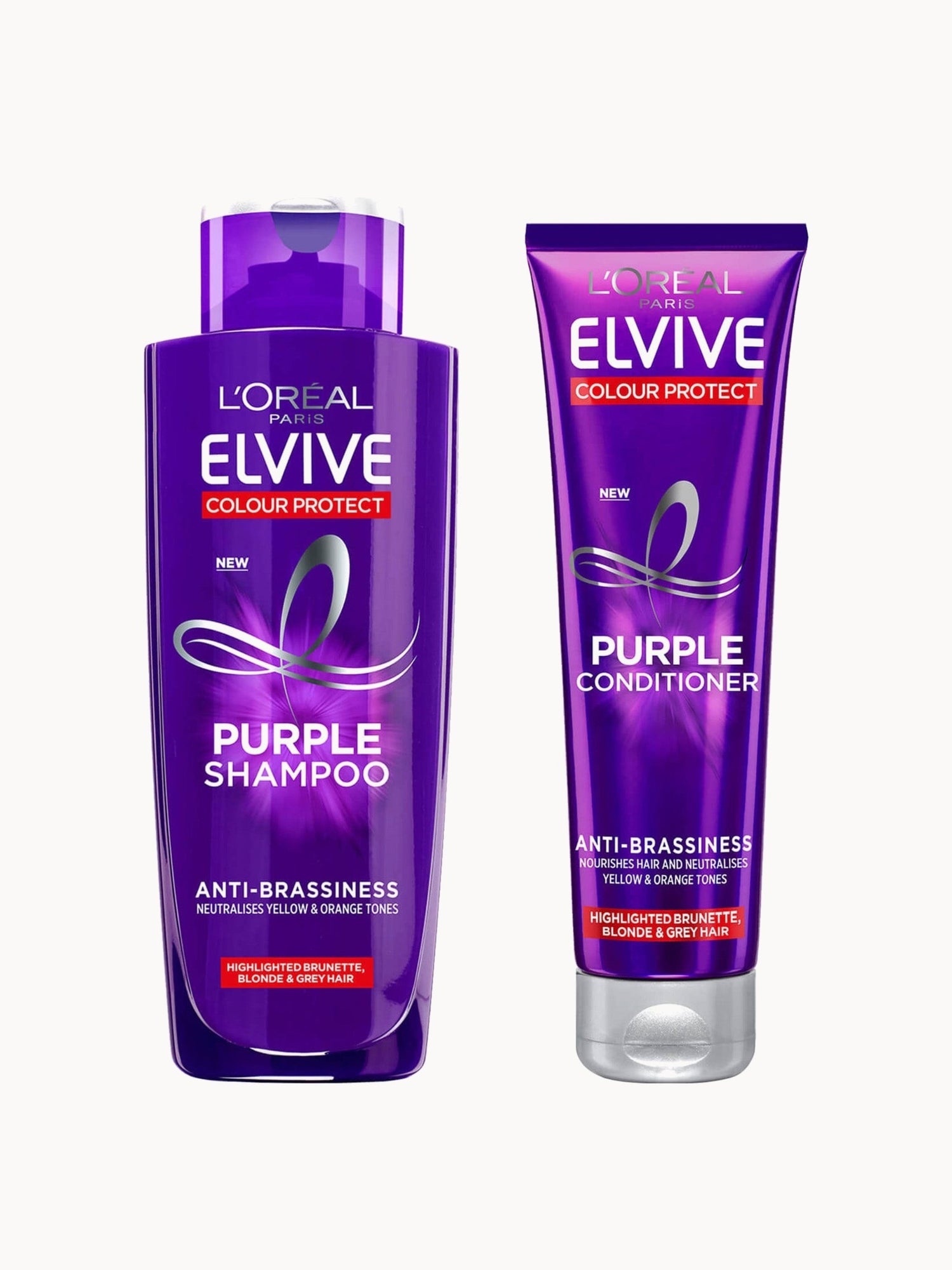 L'Oréal Paris Elvive Colour Protect Anti-Brassiness Purple Shampoo and Conditioner Set