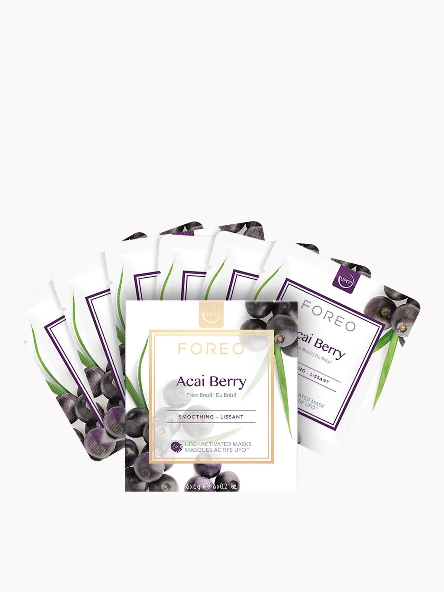 FOREO Acai Berry UFO/UFO Mini Firming Face Mask for Ageing Skin (6 Pack)