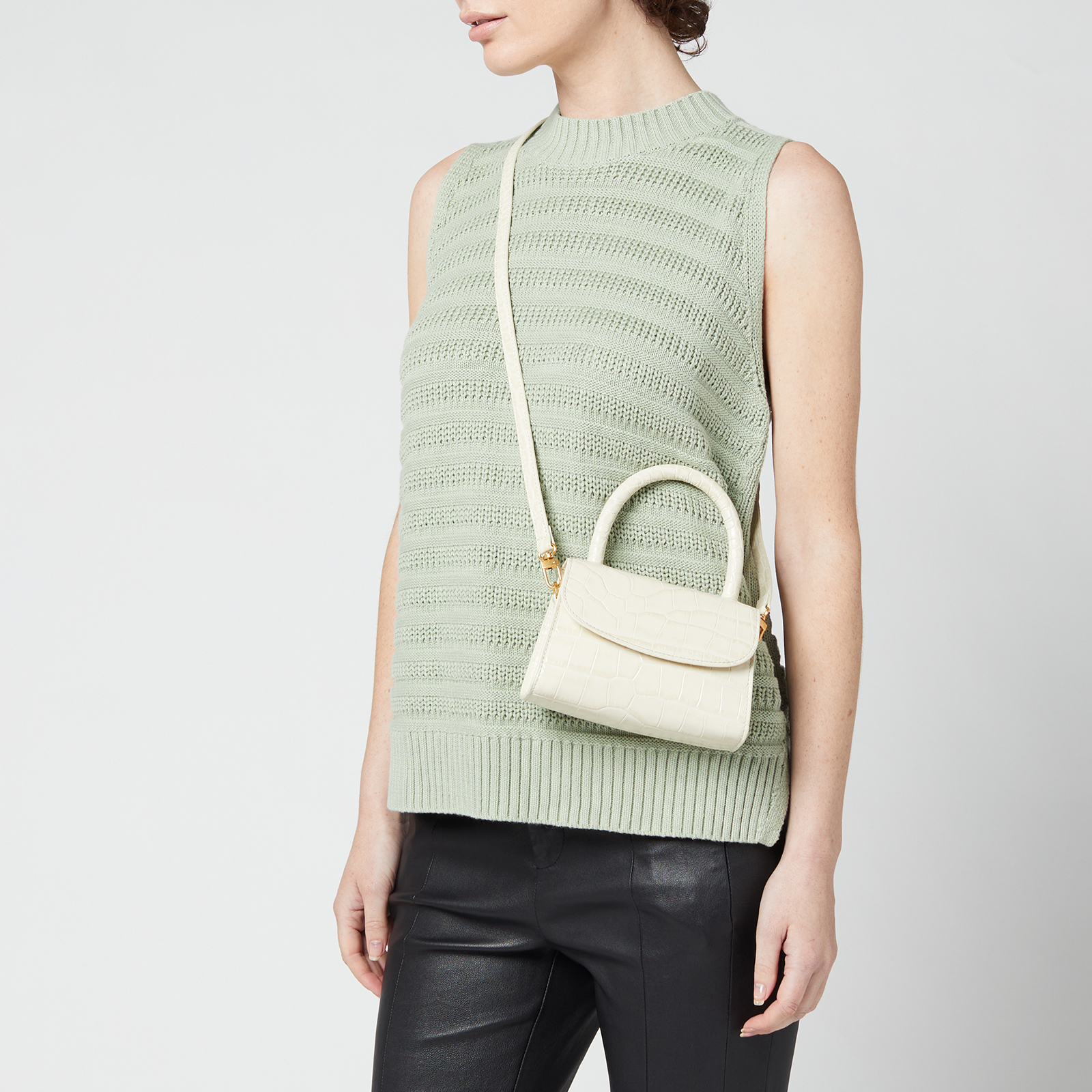 ハンドバッグ by FAR HAND BAG (20CRMIRACEDSMA CREAM) 選べるMLサイズ 2wayシンプルトートバッグ レディース[品番