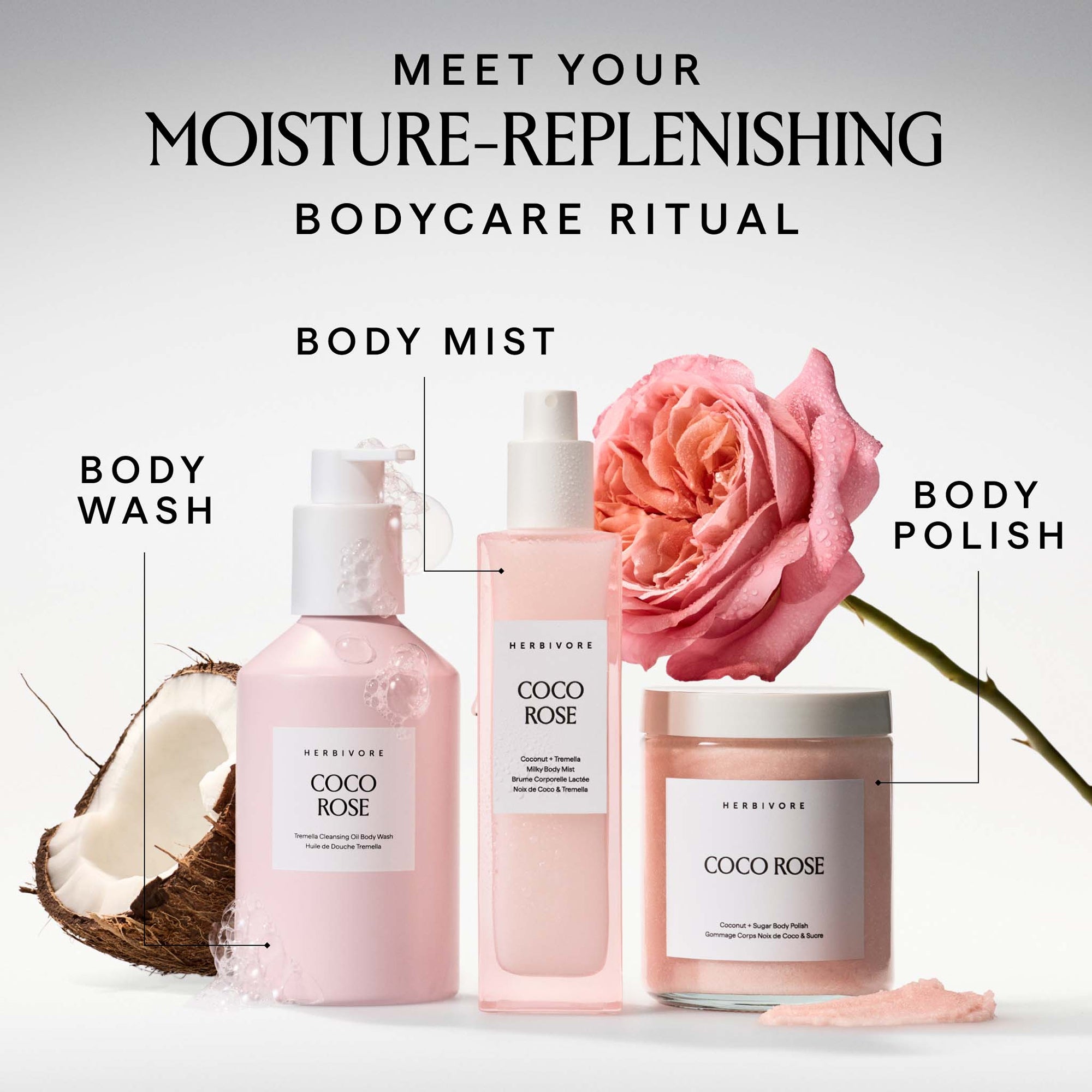 Herbivore Botanicals Coco Rose Coconut Oil Body Polish (8 oz